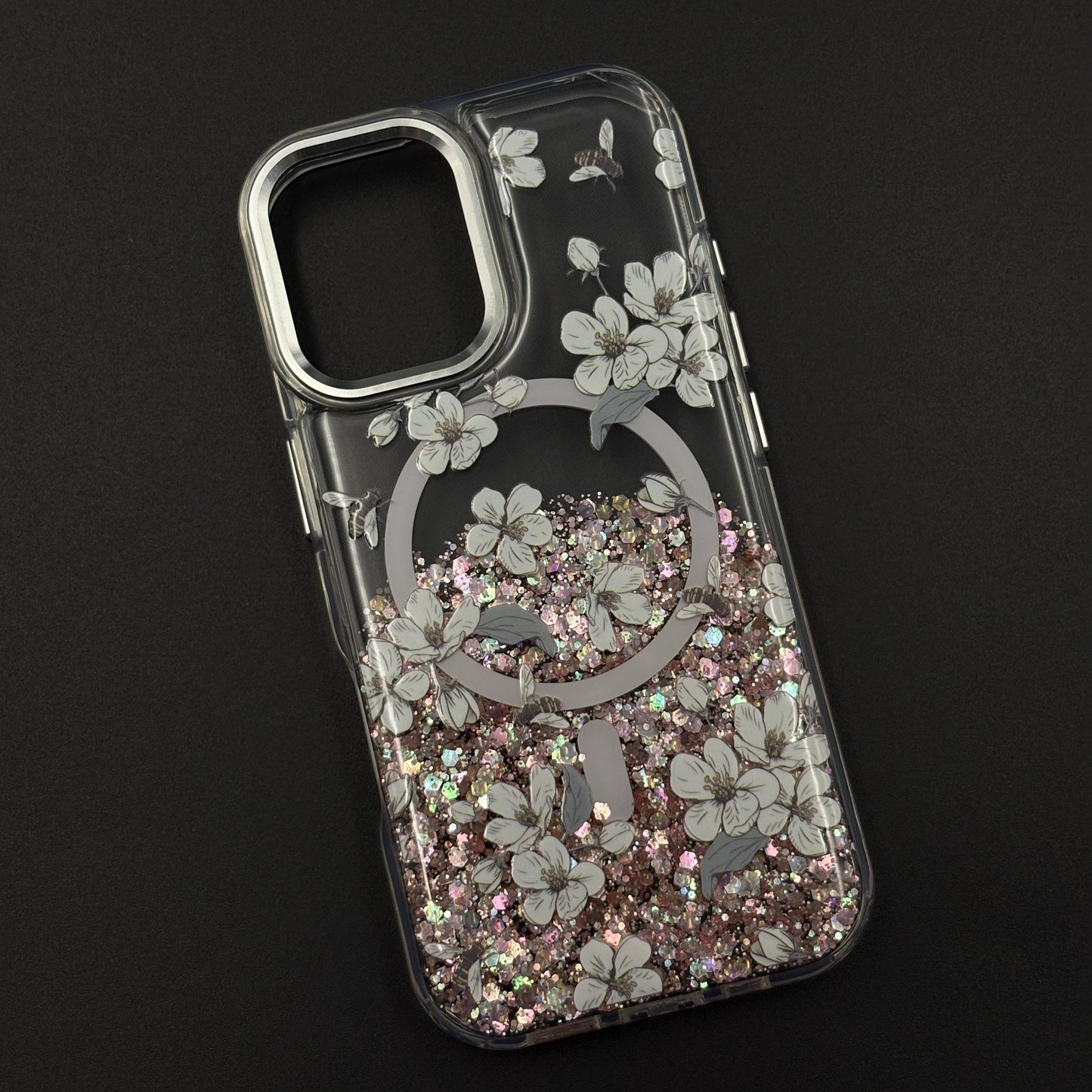 Sparkle Garden MagSafe Fancy Clear Case Cover for iPhone 17