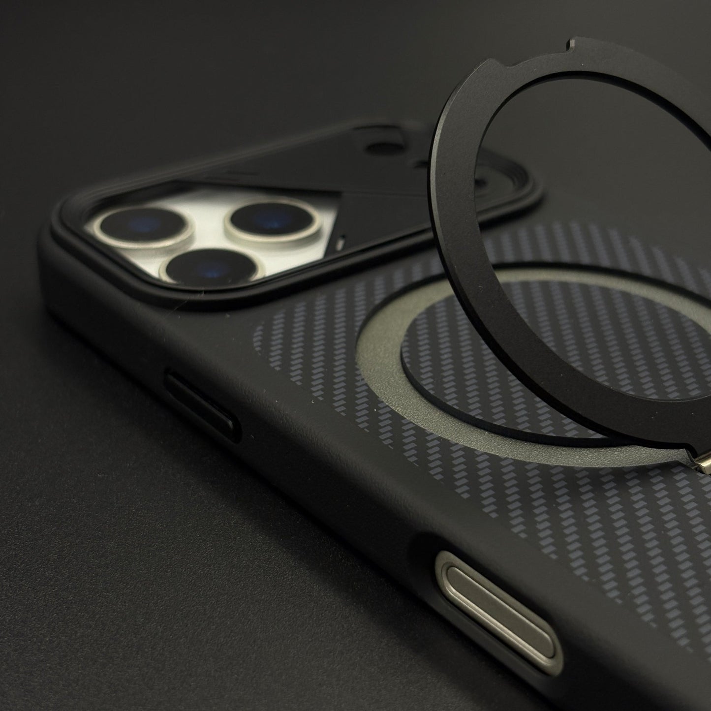 Carbon Stand MagSafe Case Cover for iPhone 17 Series