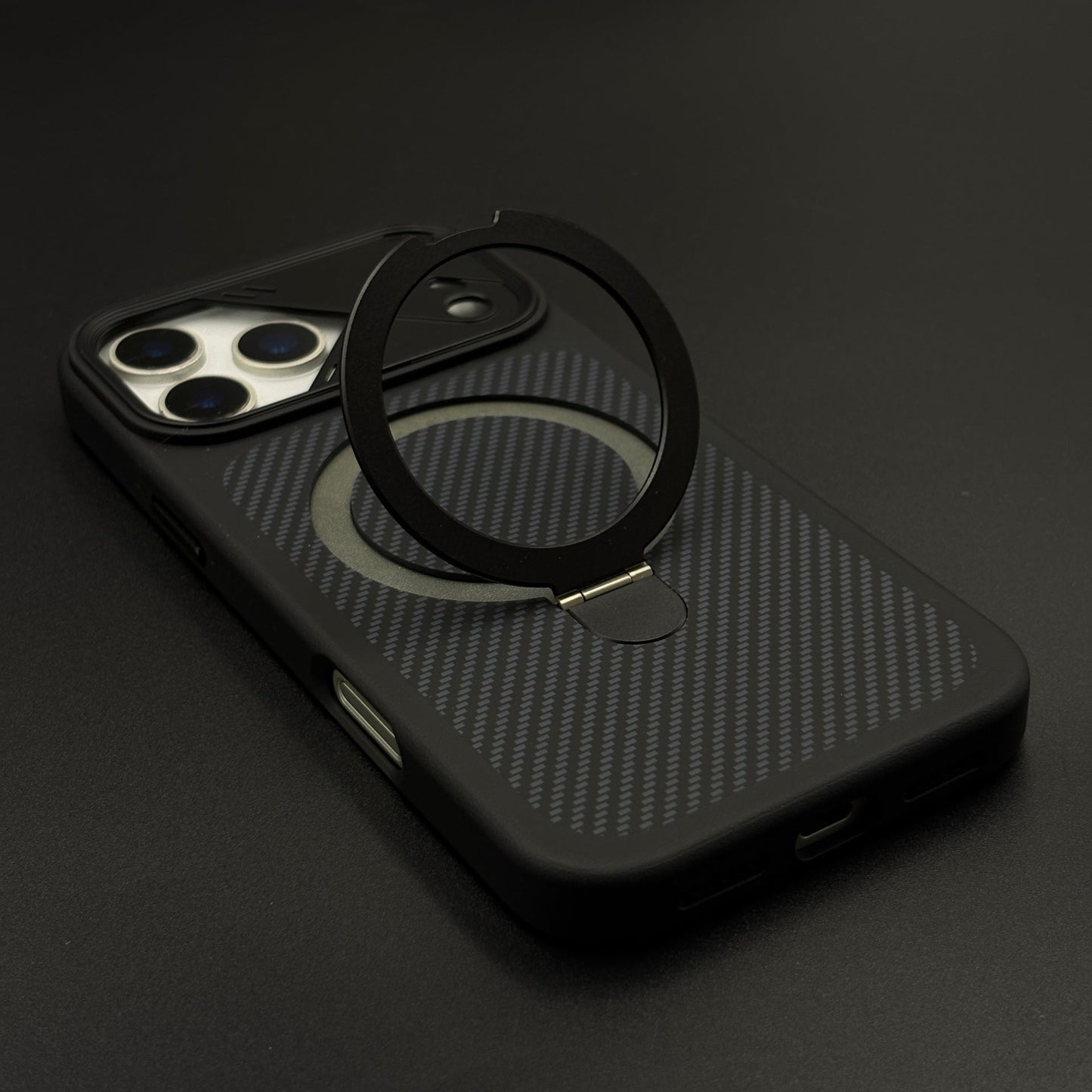 Carbon Stand MagSafe Case Cover for iPhone 17 Series