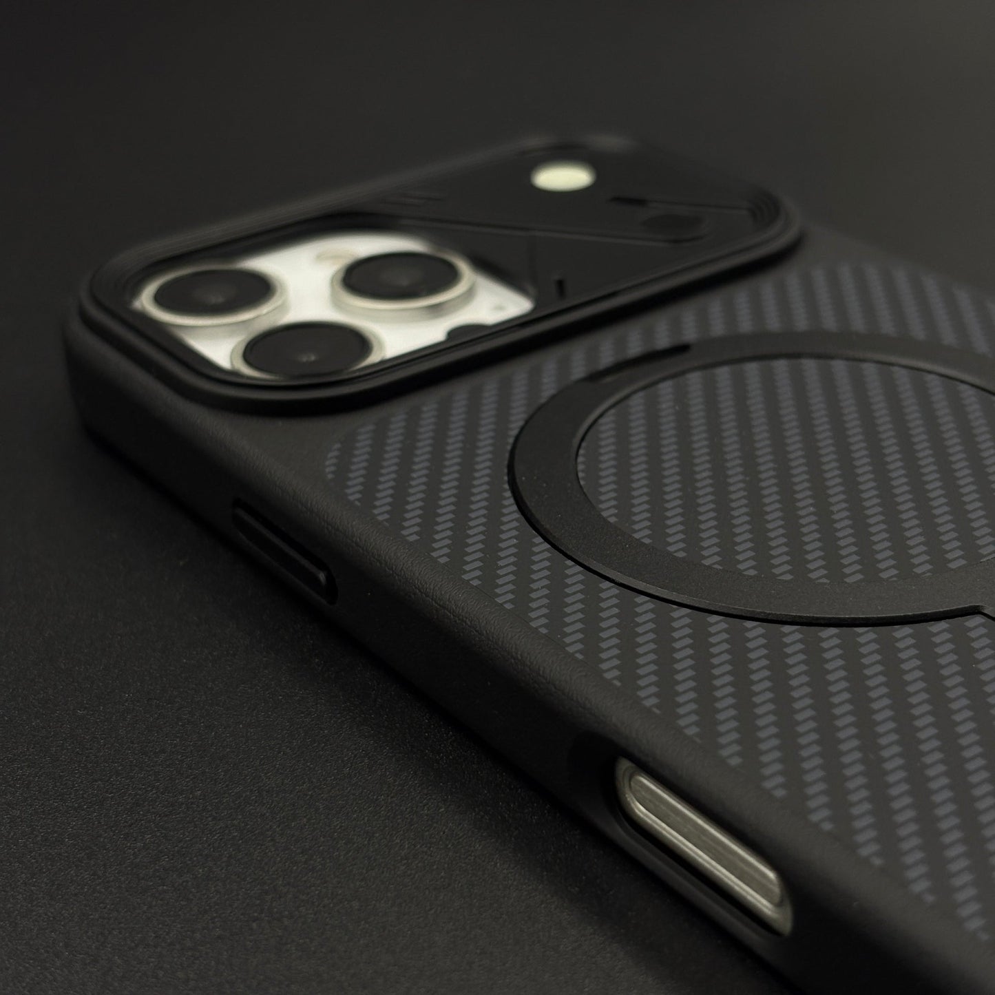 Carbon Stand Converter MagSafe Case Cover for iPhone