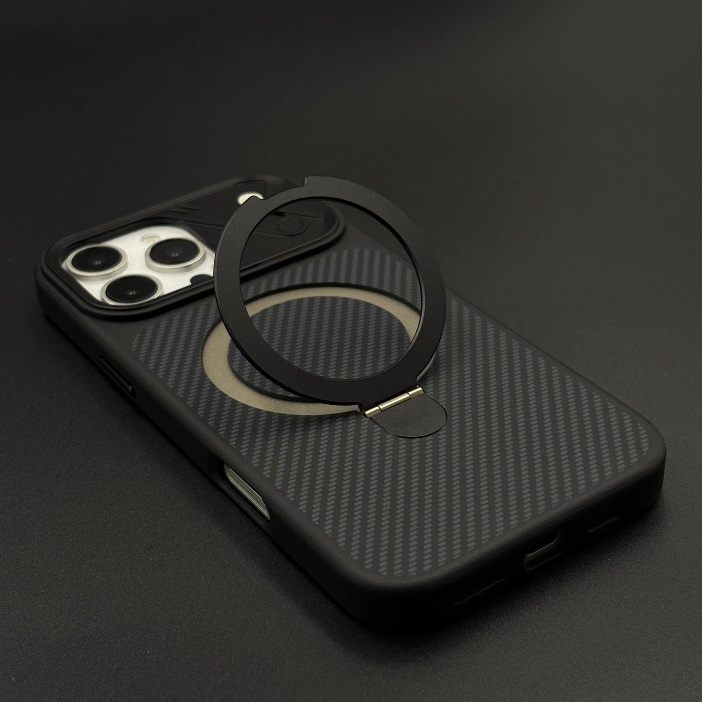 Carbon Stand Converter MagSafe Case Cover for iPhone