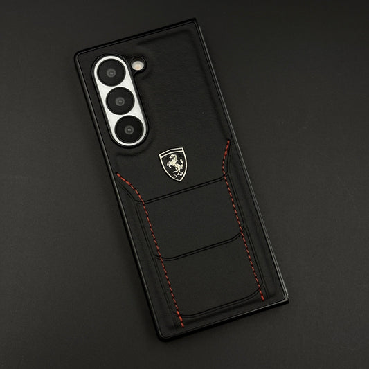 FR Stitched PU Leather Case for Samsung Galaxy Z Fold 6 | Luxury Protective Edition