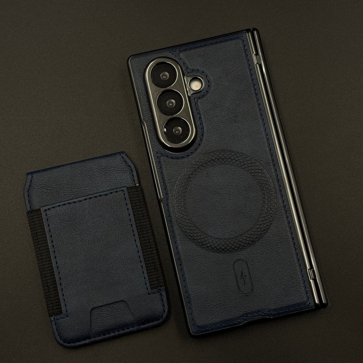 Detachable Cardholder Leather MagSafe Case with Front Screen Protector for Samsung Galaxy Z Fold 7