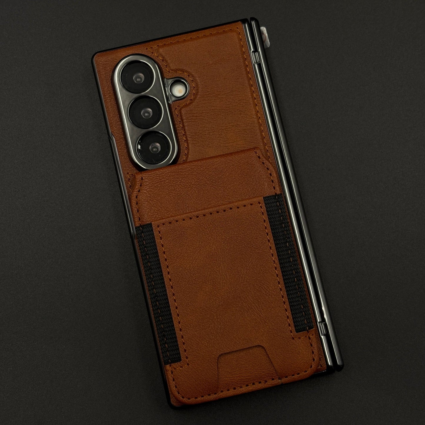Detachable Cardholder Leather MagSafe Case with Front Screen Protector for Samsung Galaxy Z Fold 7