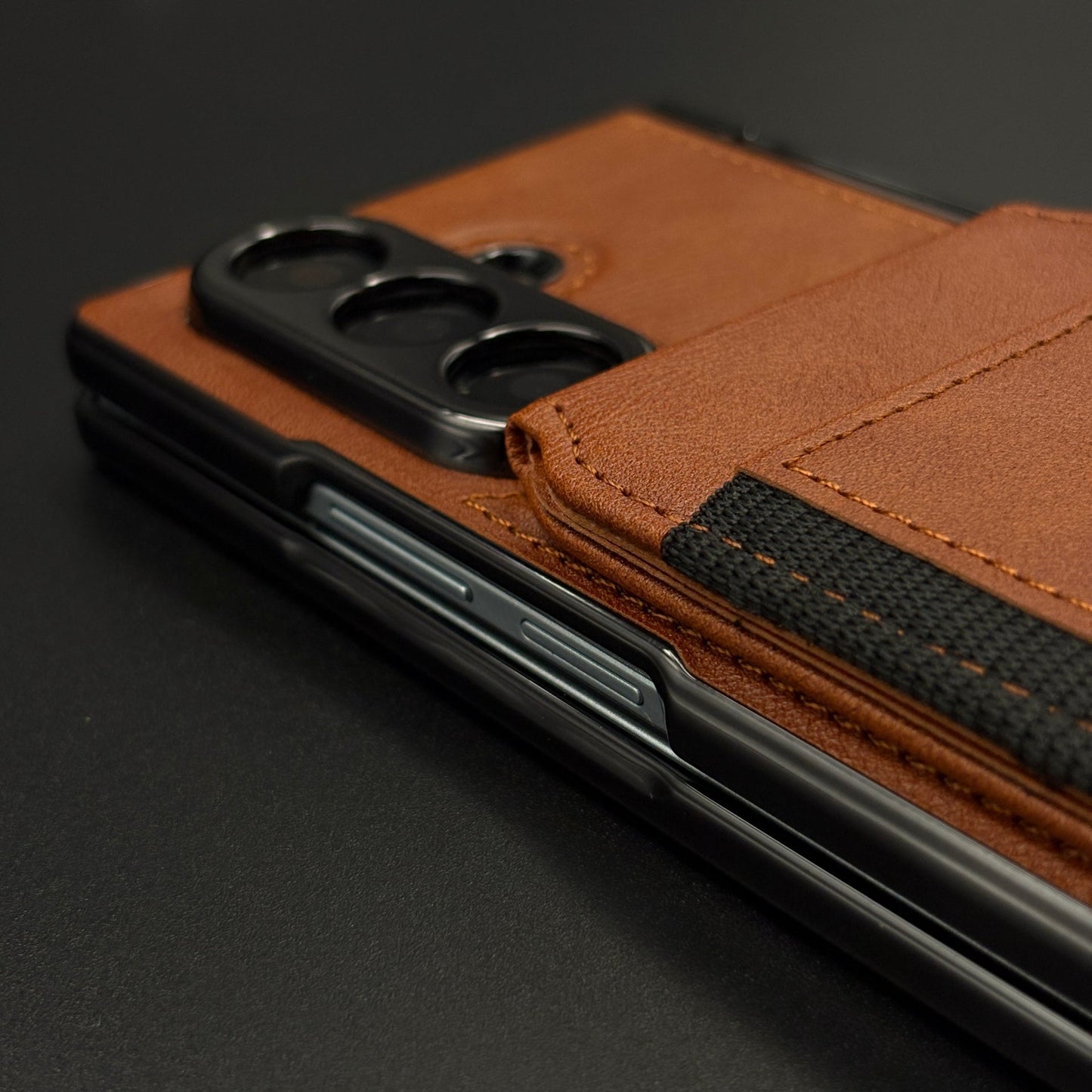 Detachable Cardholder Leather MagSafe Case with Front Screen Protector for Samsung Galaxy Z Fold 8 Ultra