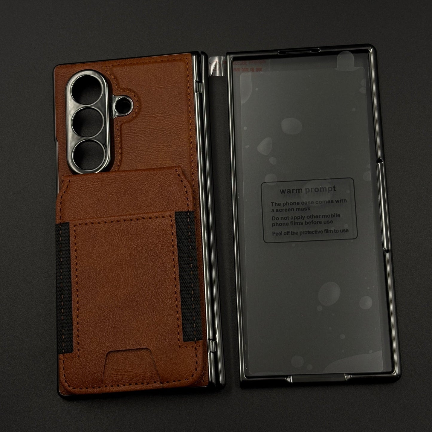 Detachable Cardholder Leather MagSafe Case with Front Screen Protector for Samsung Galaxy Z Fold 7