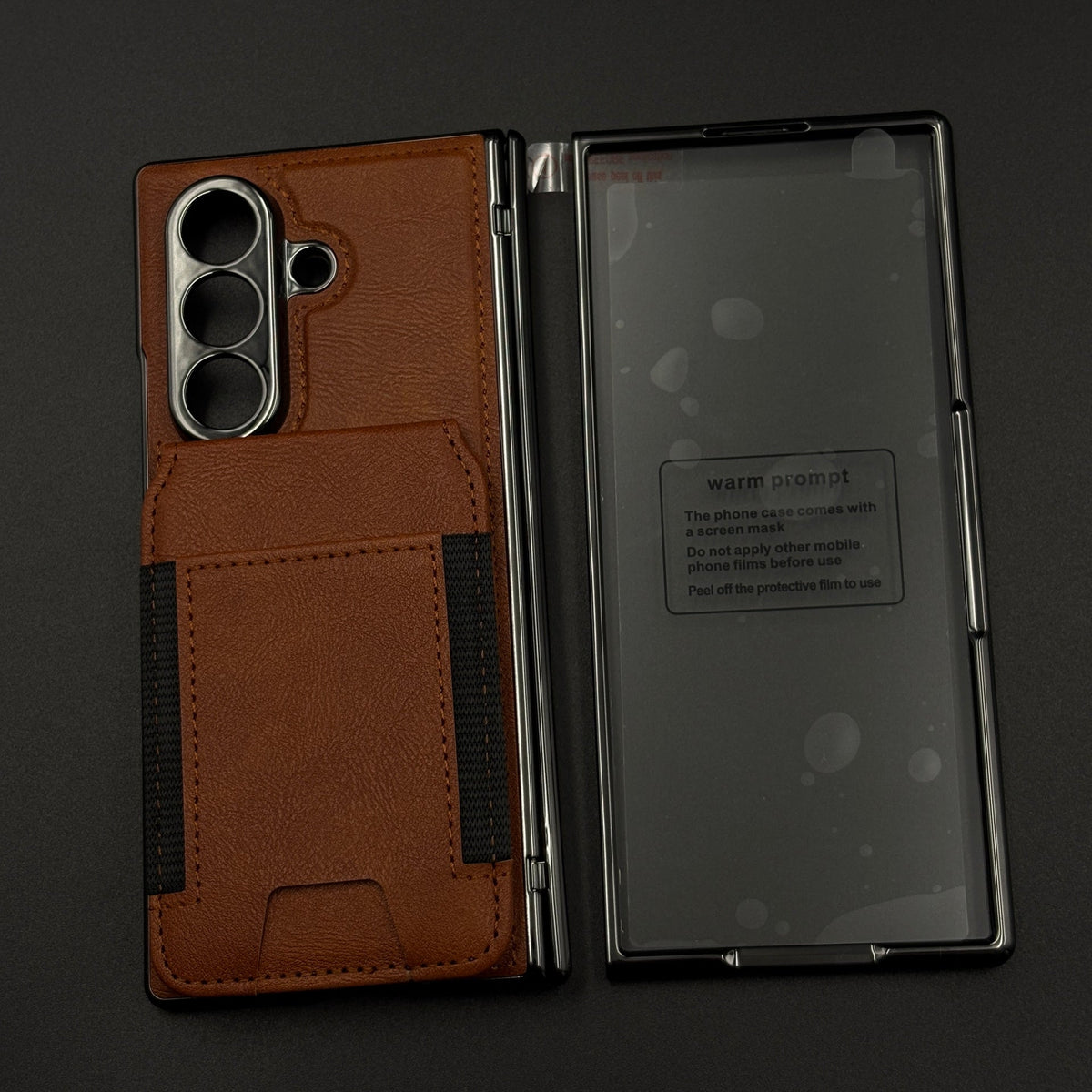 Detachable Cardholder Leather MagSafe Case with Front Screen Protector for Samsung Galaxy Z Fold 7