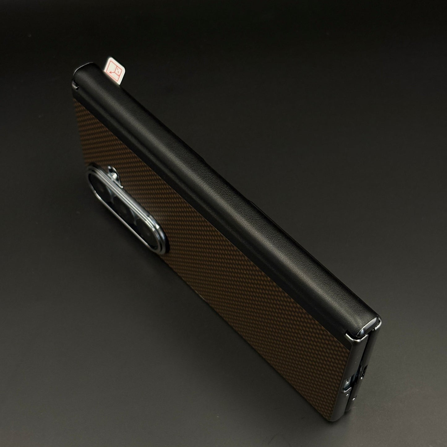 Carbon Fiber Feel Texture Hinge Protection Case for Samsung Galaxy Z Fold 7 | Front Screen Protector