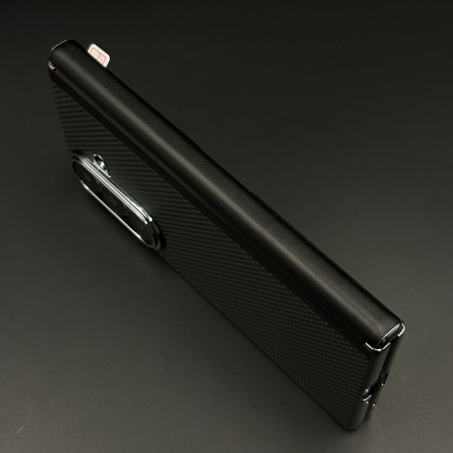 Carbon Fiber Feel Texture Hinge Protection Case for Samsung Galaxy Z Fold 7 | Front Screen Protector