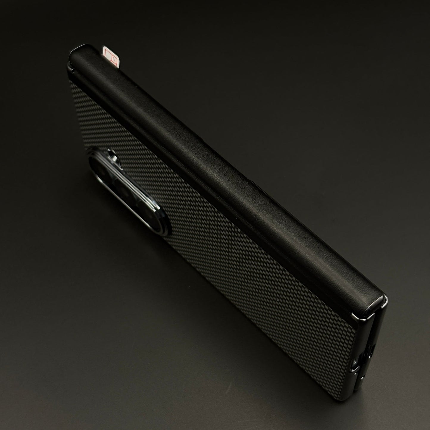Carbon Fiber Feel Texture Hinge Protection Case for Samsung Galaxy Z Fold 7 | Front Screen Protector