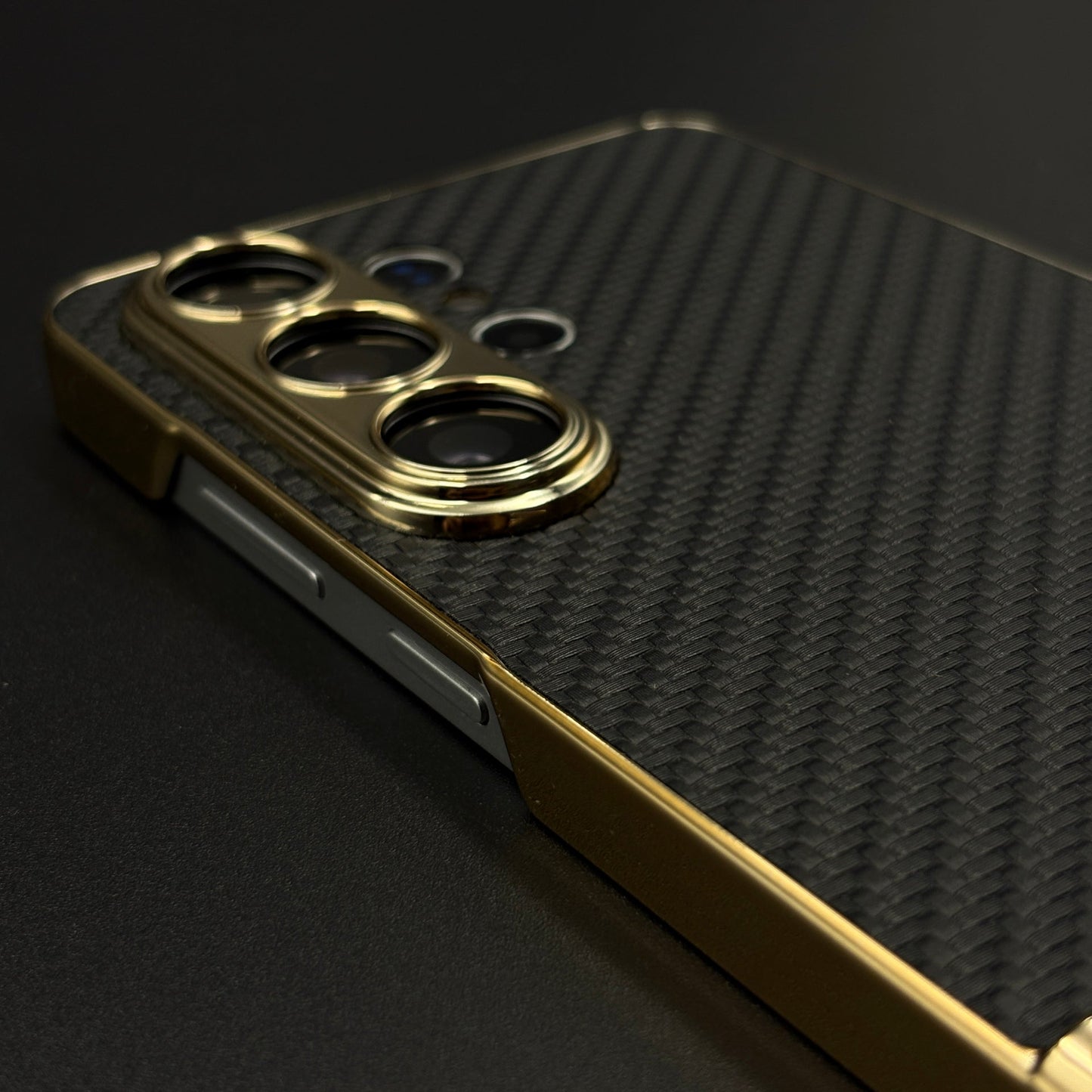Luxury Chrome Frame Kickstand Leather Case Cover for Samsung Galaxy S26 Ultra