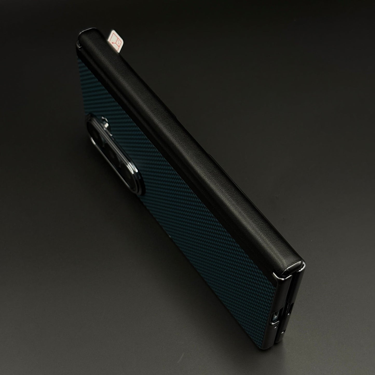 Carbon Fiber Feel Texture Hinge Protection Case for Samsung Galaxy Z Fold 7 | Front Screen Protector
