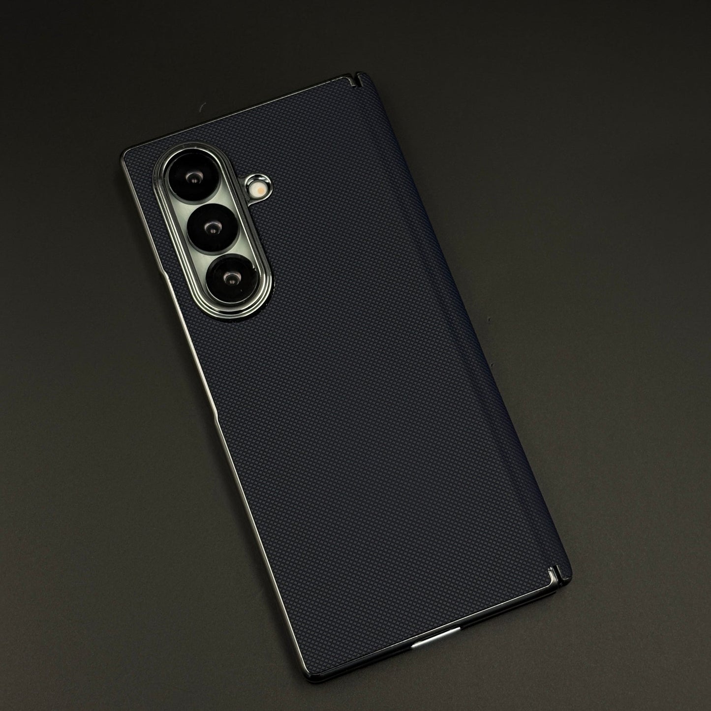 Dotted Feel Leather Texture Hinge Protection Case for Samsung Galaxy Z Fold 7 | Front Screen Protector