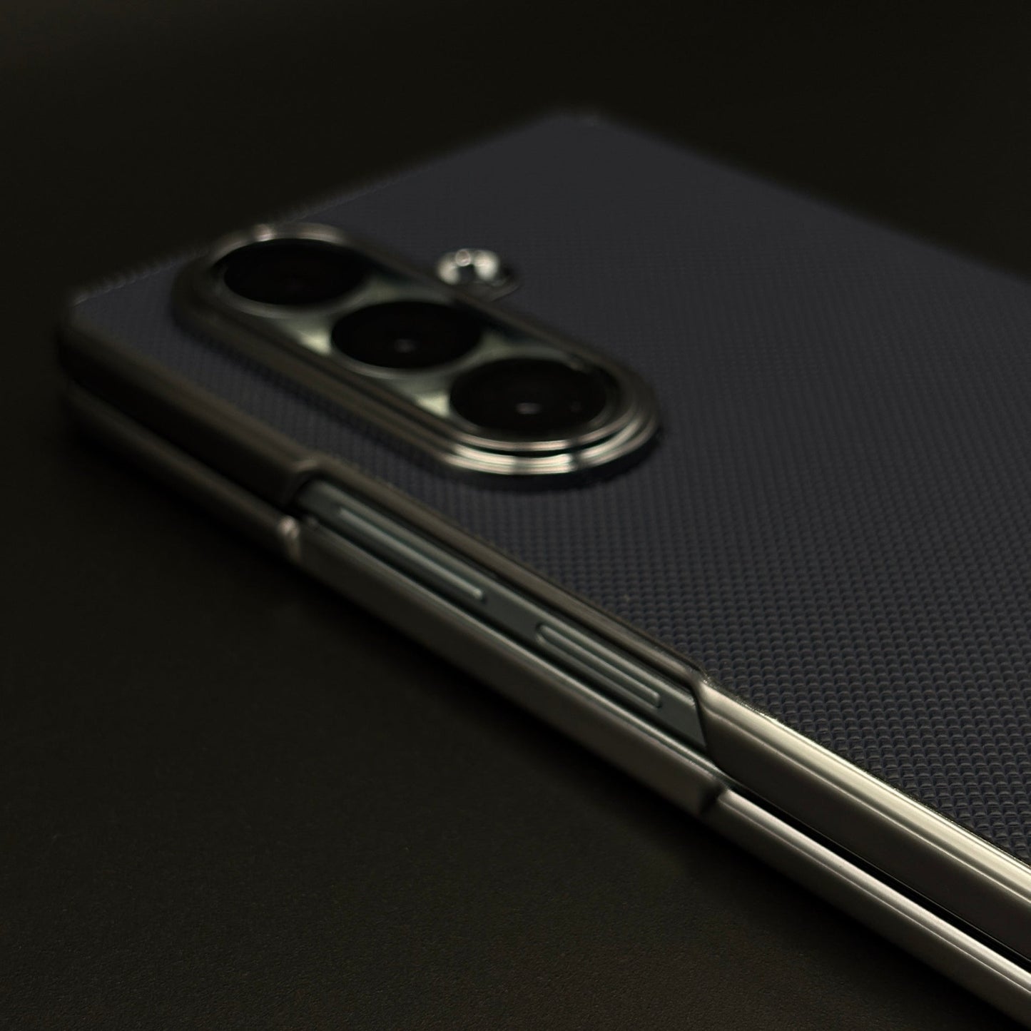 Dotted Feel Leather Texture Hinge Protection Case for Samsung Galaxy Z Fold 7 | Front Screen Protector