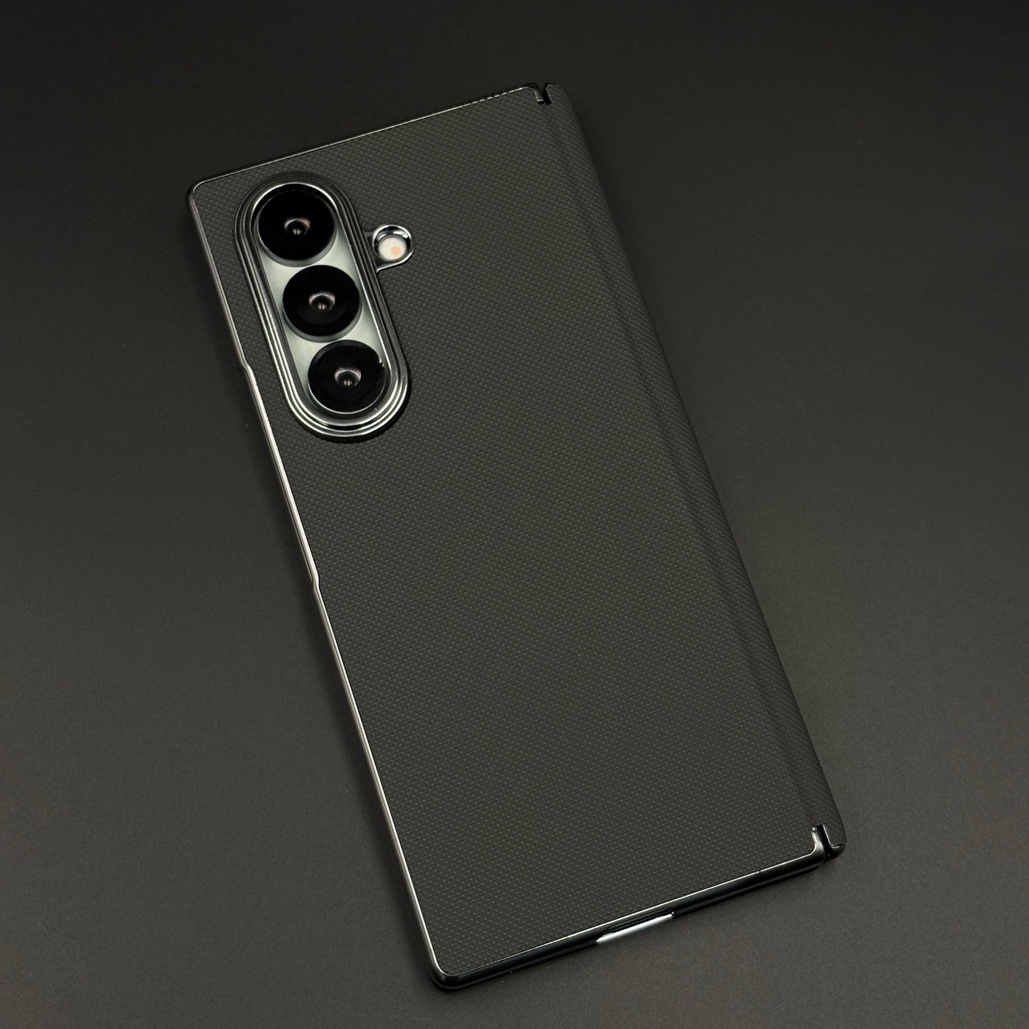 Dotted Feel Leather Texture Hinge Protection Case for Samsung Galaxy Z Fold 7 | Front Screen Protector