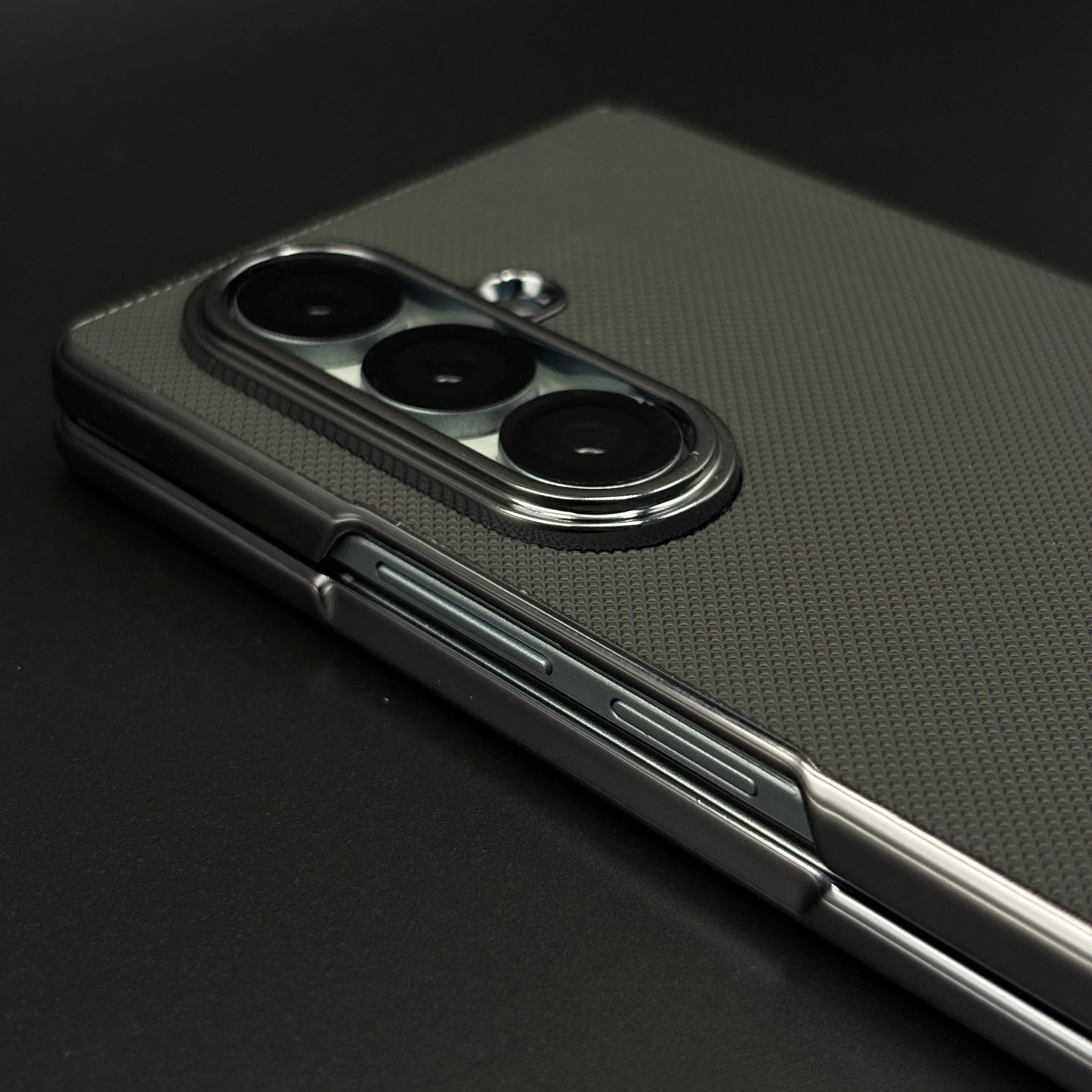 Dotted Feel Leather Texture Hinge Protection Case for Samsung Galaxy Z Fold 7 | Front Screen Protector