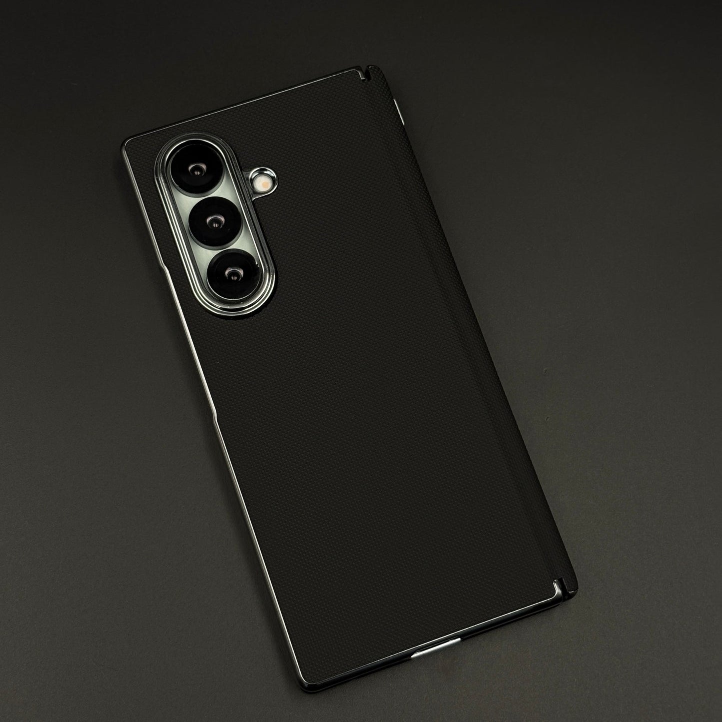 Dotted Feel Leather Texture Hinge Protection Case for Samsung Galaxy Z Fold 7 | Front Screen Protector