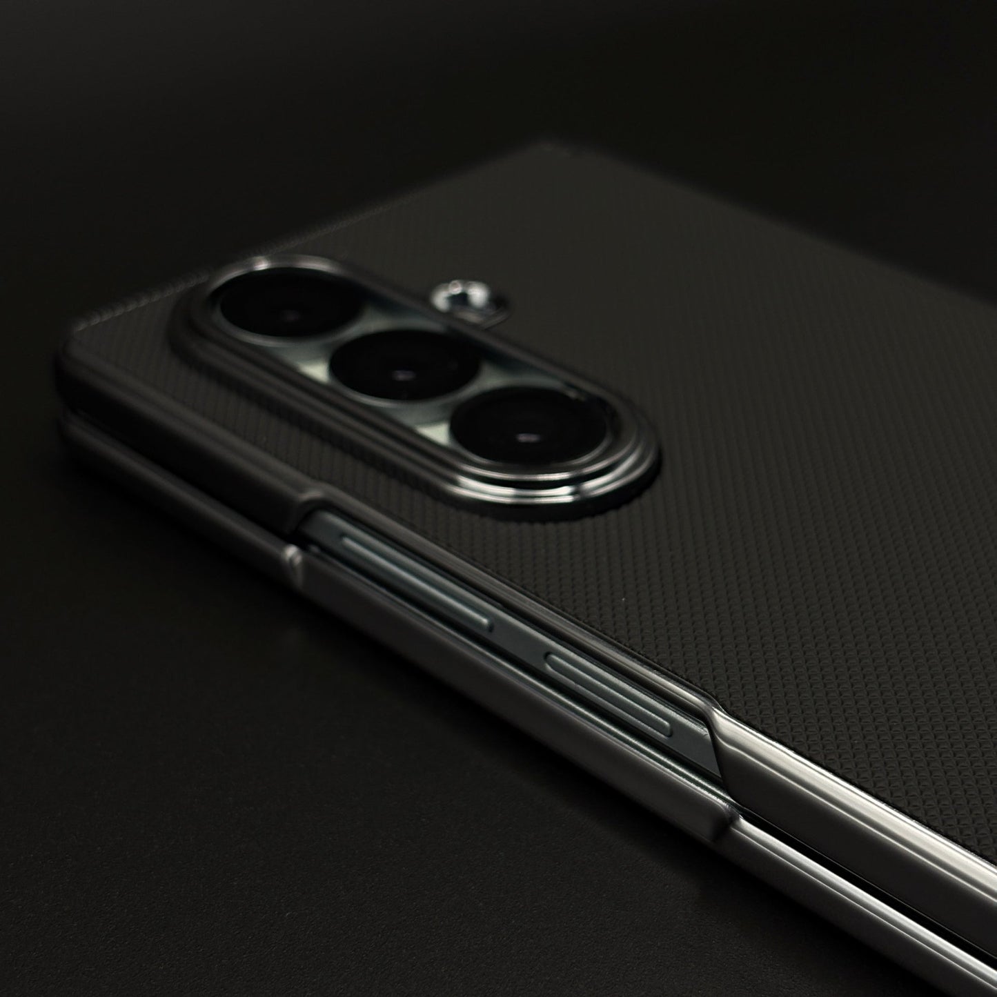 Dotted Feel Leather Texture Hinge Protection Case for Samsung Galaxy Z Fold 7 | Front Screen Protector