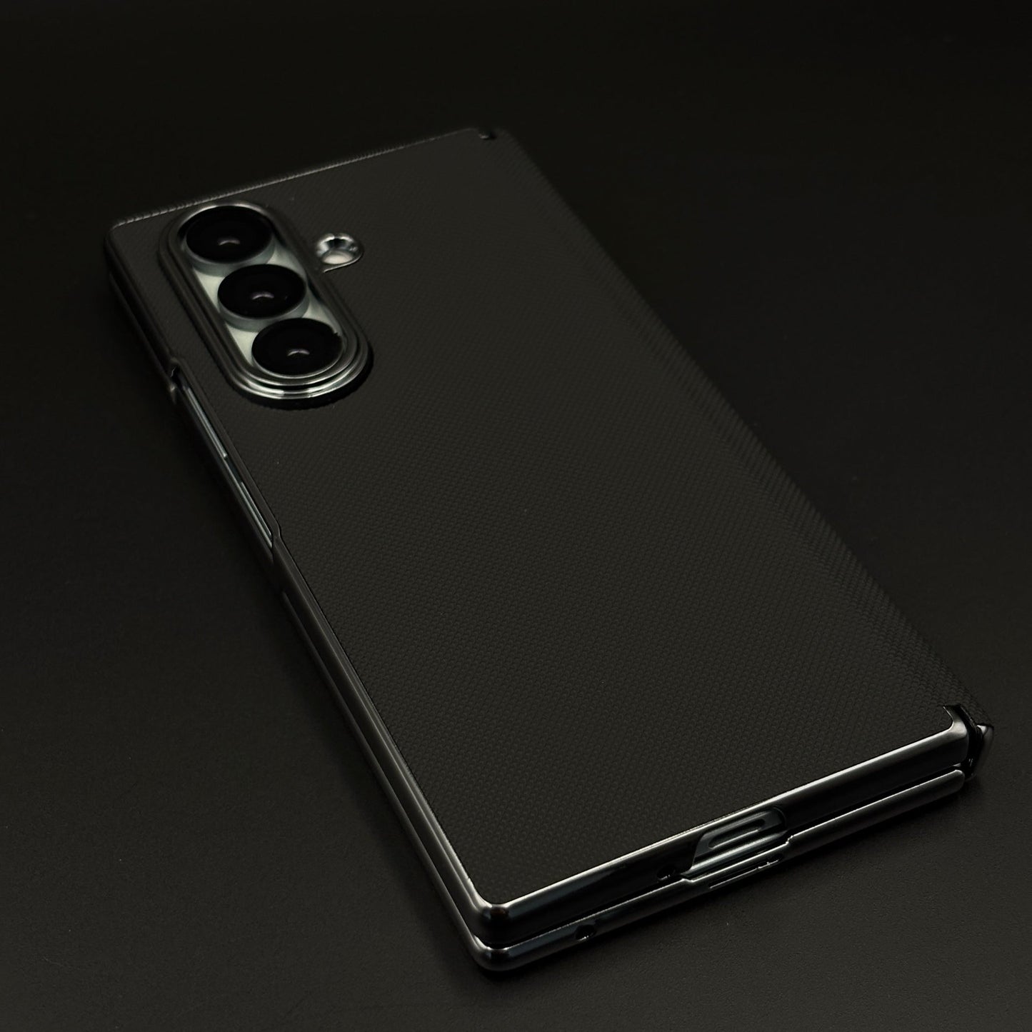 Dotted Feel Leather Texture Hinge Protection Case for Samsung Galaxy Z Fold 7 | Front Screen Protector