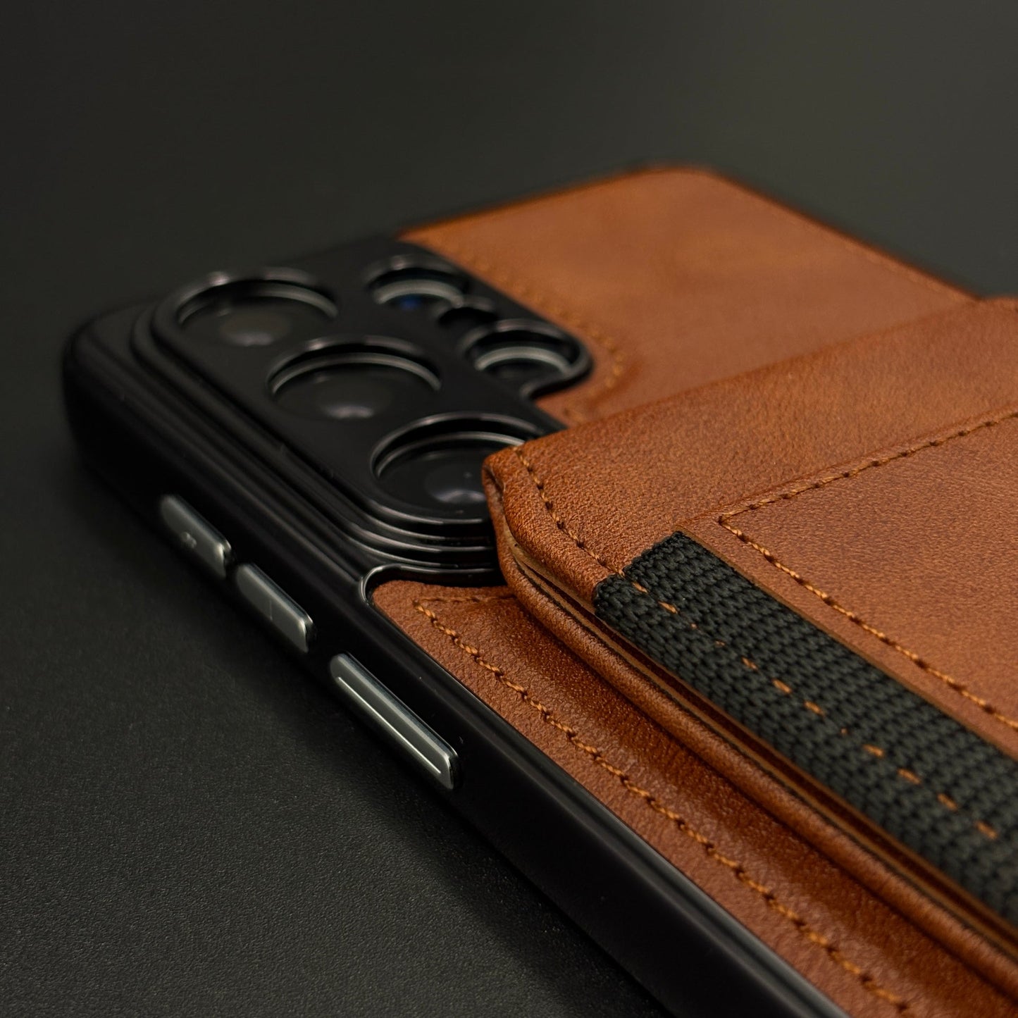 Detachable Cardholder Leather MagSafe Case with Front Screen Protector for Samsung Galaxy S26 Ultra