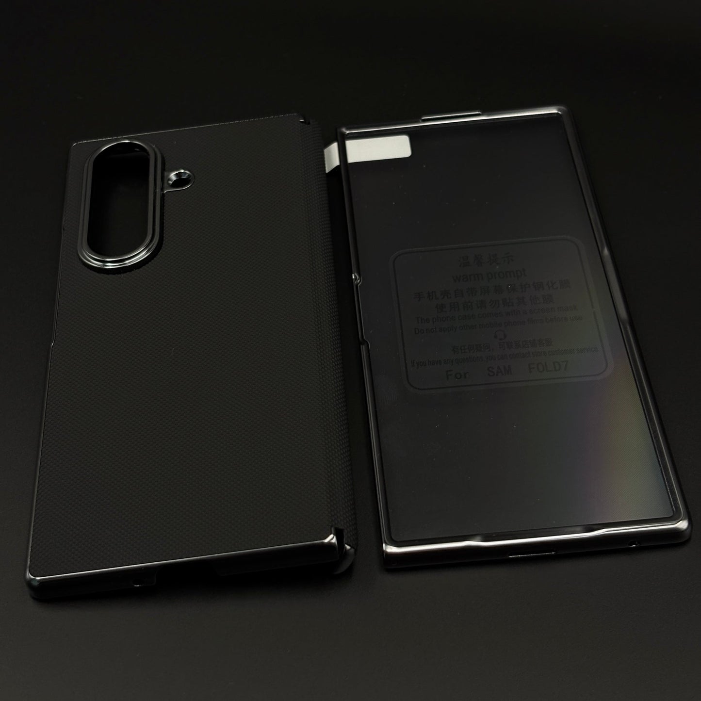 Dotted Feel Leather Texture Hinge Protection Case for Samsung Galaxy Z Fold 7 | Front Screen Protector