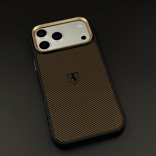 Carbon Fiber FR Horse Motorsport Case for iPhone 17 Series | Premium Racing Design