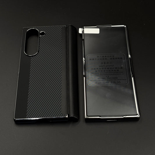 Dual Shade Carbon Fibre Case for Samsung Galaxy Z Fold 7 | Front Display & Hinge Guard | Luxury Edition