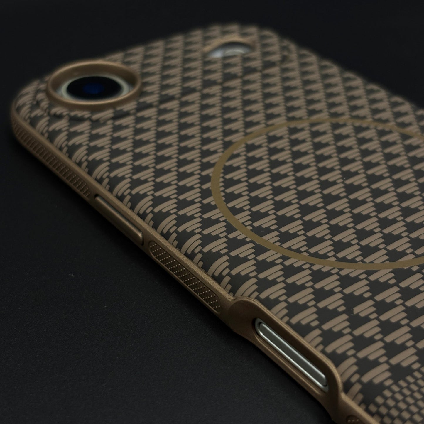 Dual Tone Geometric Feel Texture MagSafe Mobile Case Cover for iPhone 17 Air