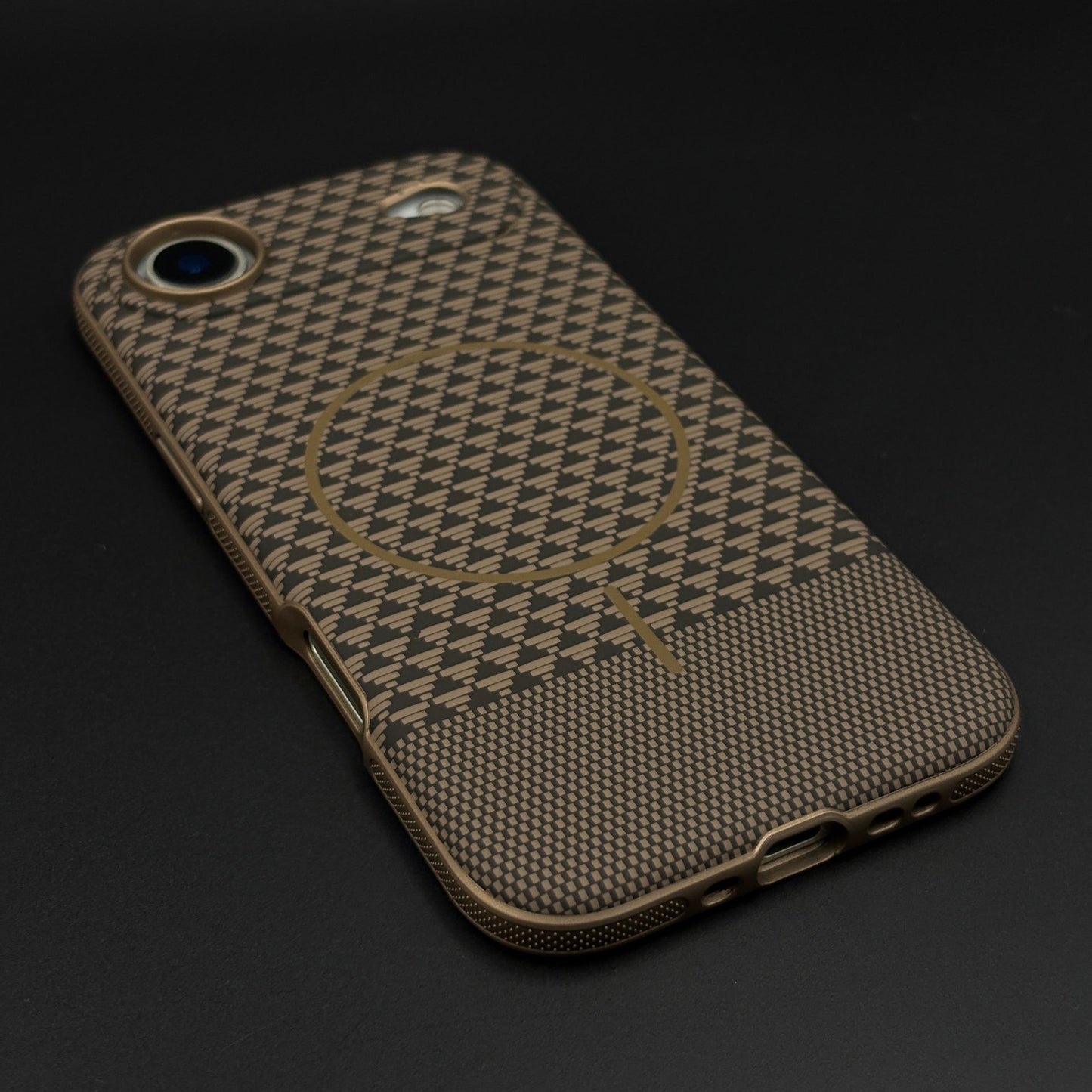 Dual Tone Geometric Feel Texture MagSafe Mobile Case Cover for iPhone 17 Air