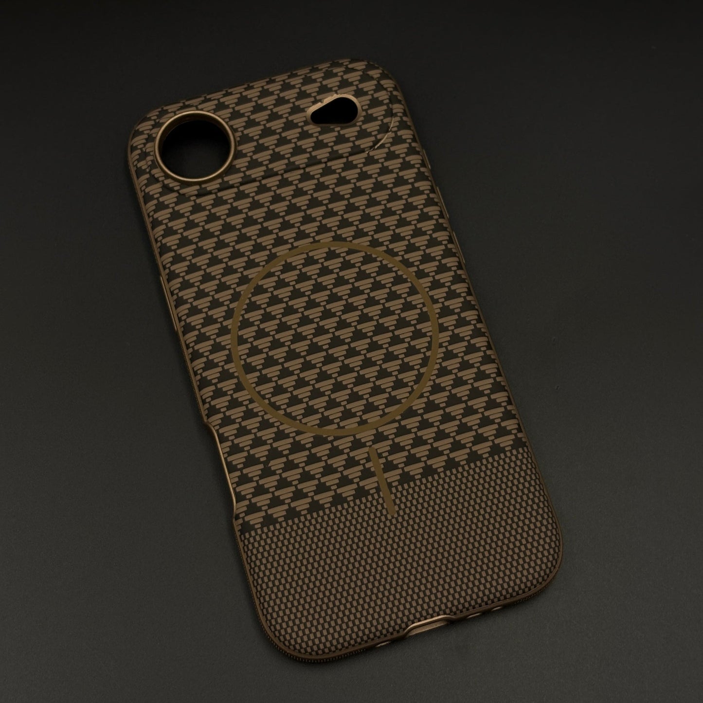 Dual Tone Geometric Feel Texture MagSafe Mobile Case Cover for iPhone 17 Air