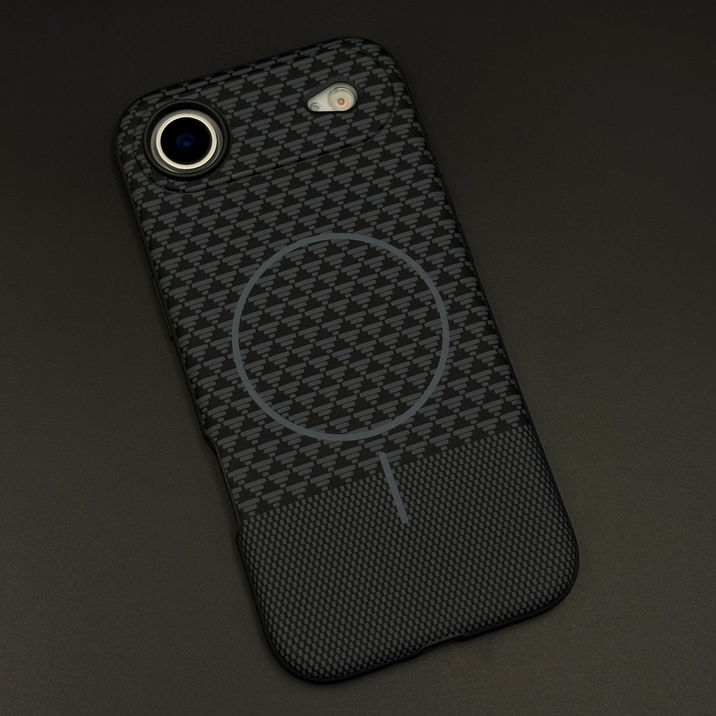 Dual Tone Geometric Feel Texture MagSafe Mobile Case Cover for iPhone 17 Air