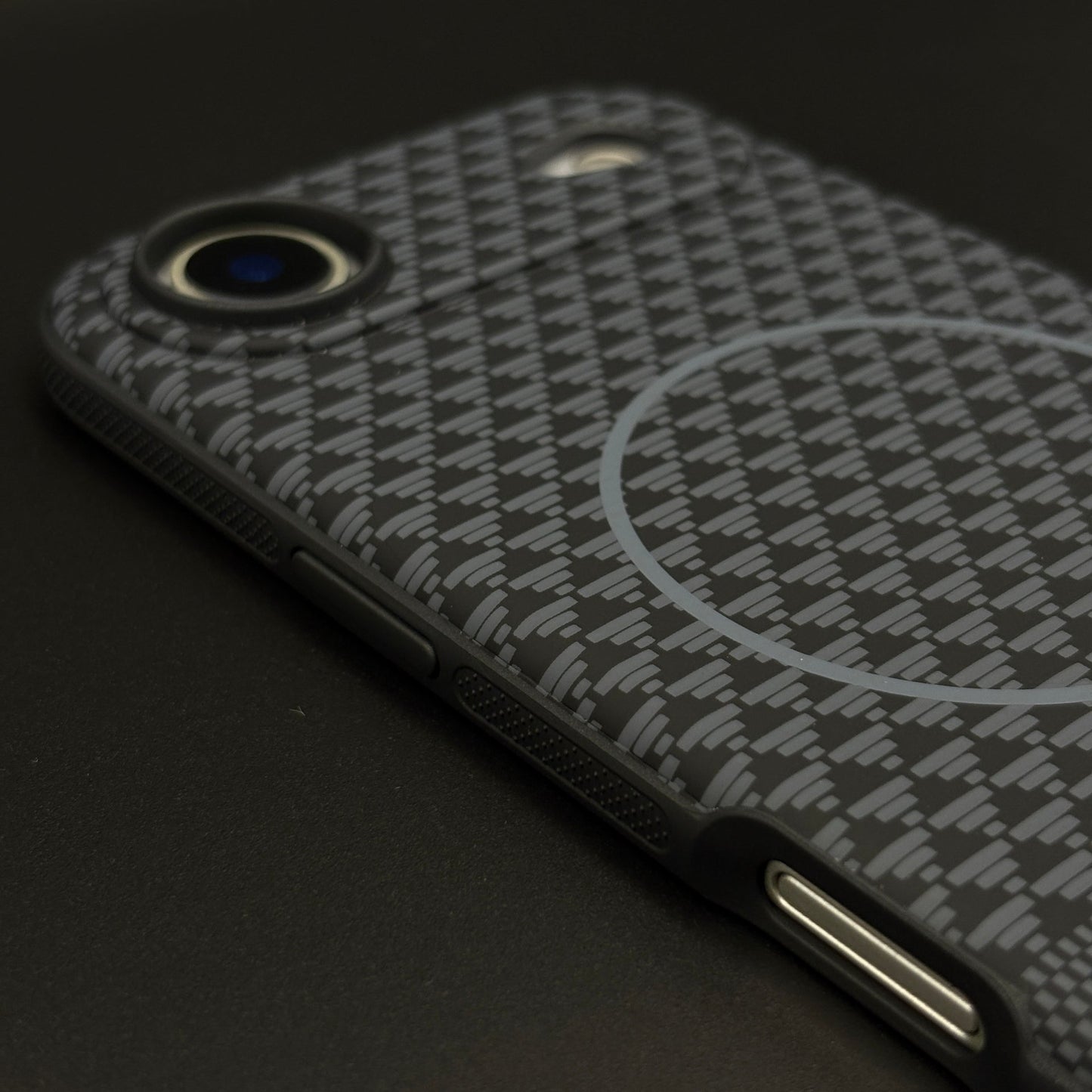 Dual Tone Geometric Feel Texture MagSafe Mobile Case Cover for iPhone 17 Air