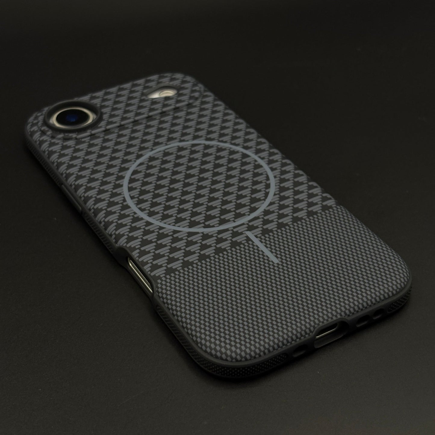 Dual Tone Geometric Feel Texture MagSafe Mobile Case Cover for iPhone 17 Air