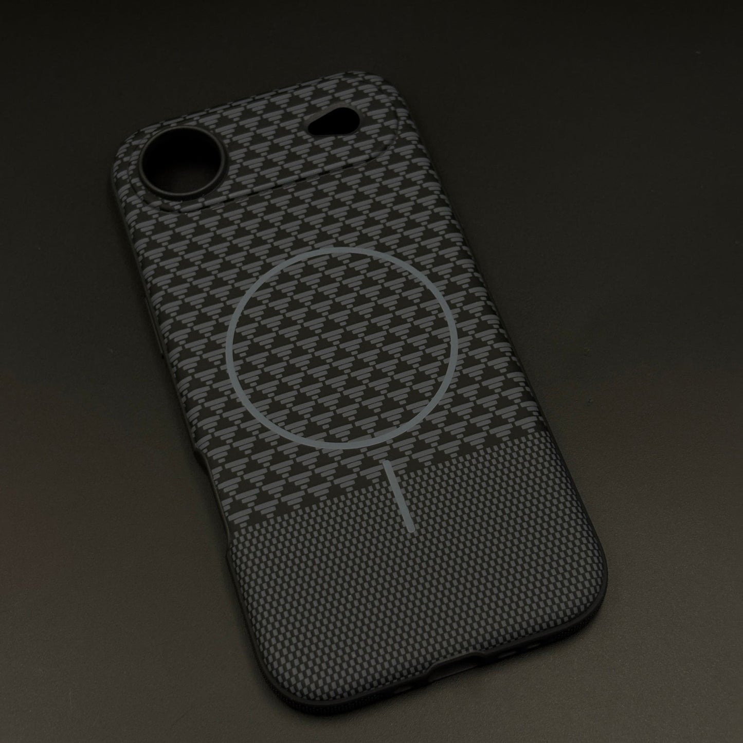 Dual Tone Geometric Feel Texture MagSafe Mobile Case Cover for iPhone 17 Air