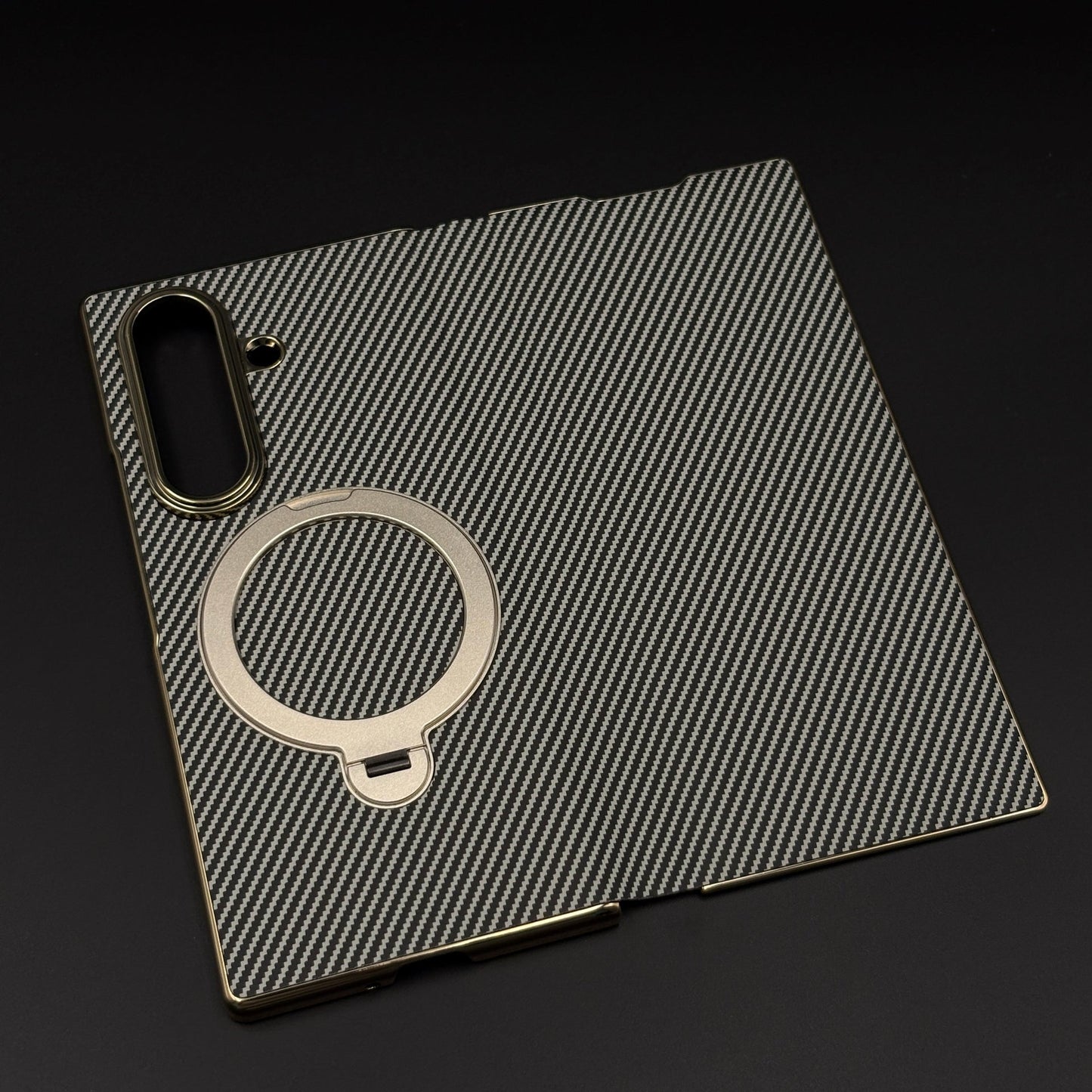Carbon Fiber Rotating Stand MagSafe Flip Case for Samsung Galaxy Z Fold 6