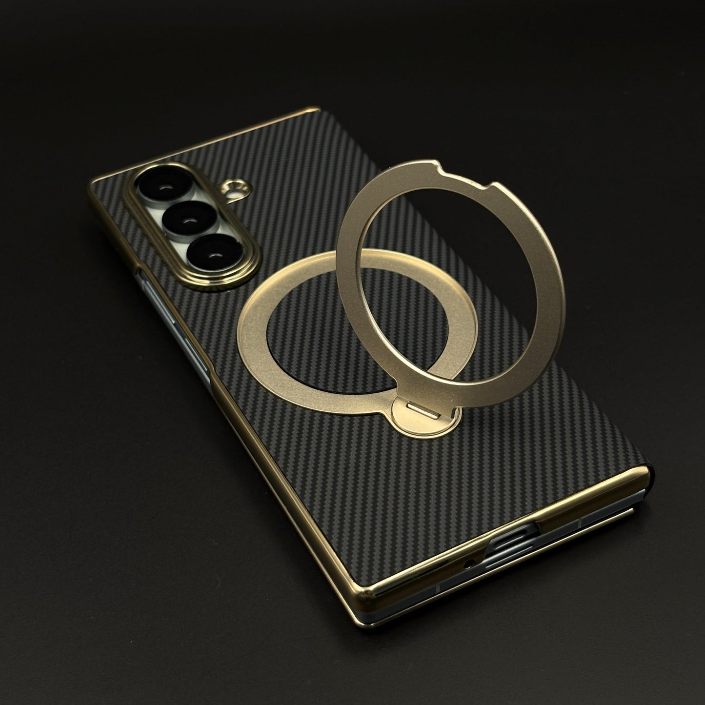 Carbon Fiber Rotating Stand MagSafe Flip Case for Samsung Galaxy Z Fold 6