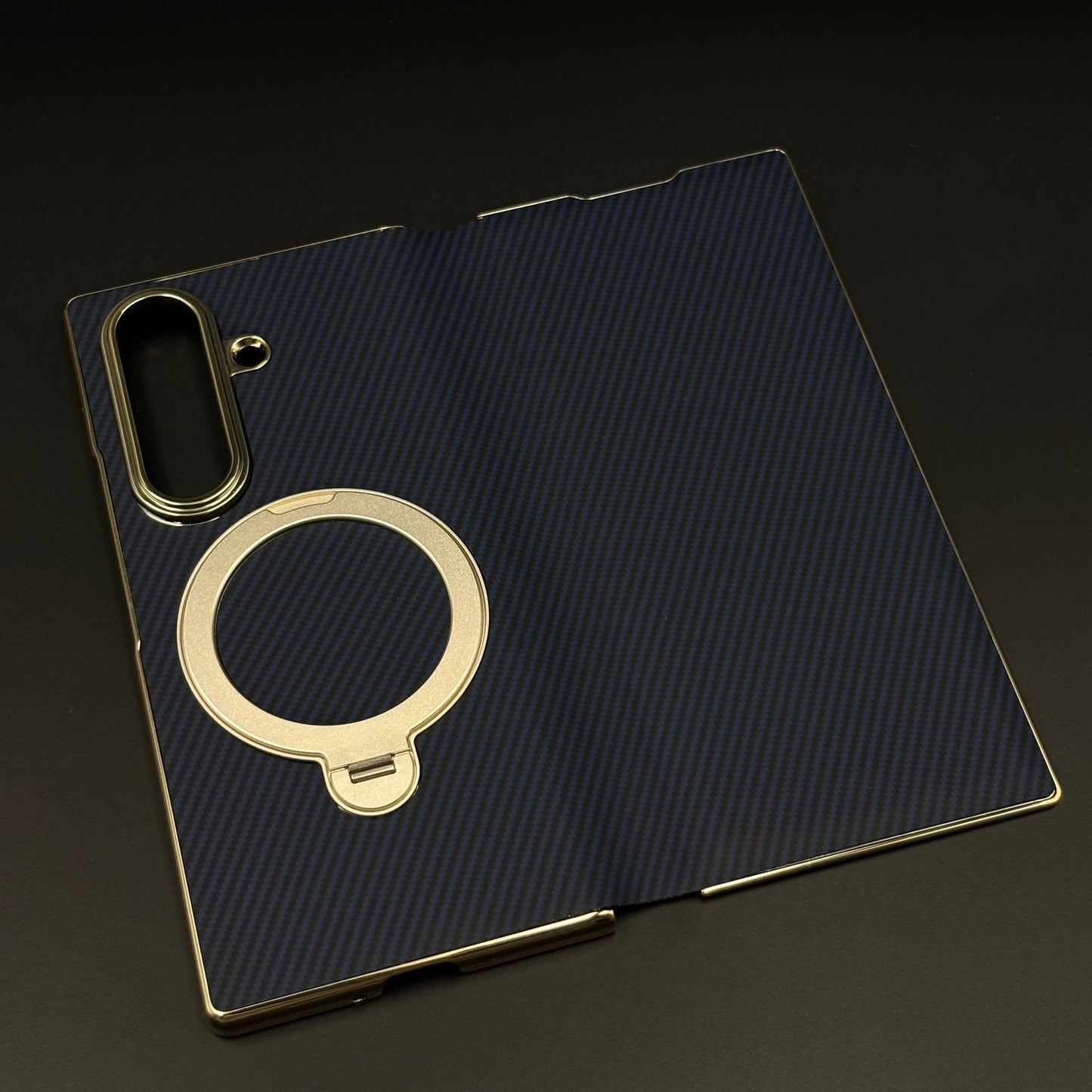 Carbon Fiber Rotating Stand MagSafe Flip Case for Samsung Galaxy Z Fold 7 | Magnetic Metal Kickstand
