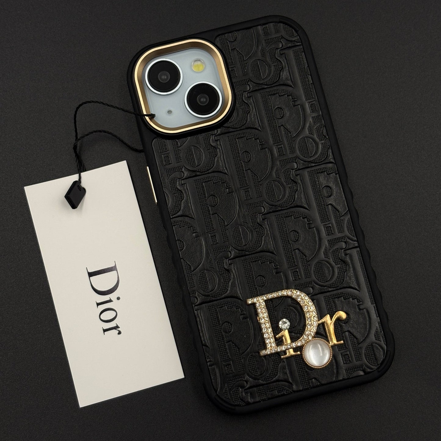 CD Embossed Jeweled Style Emblem Case for iPhone with Premium Textured Finish