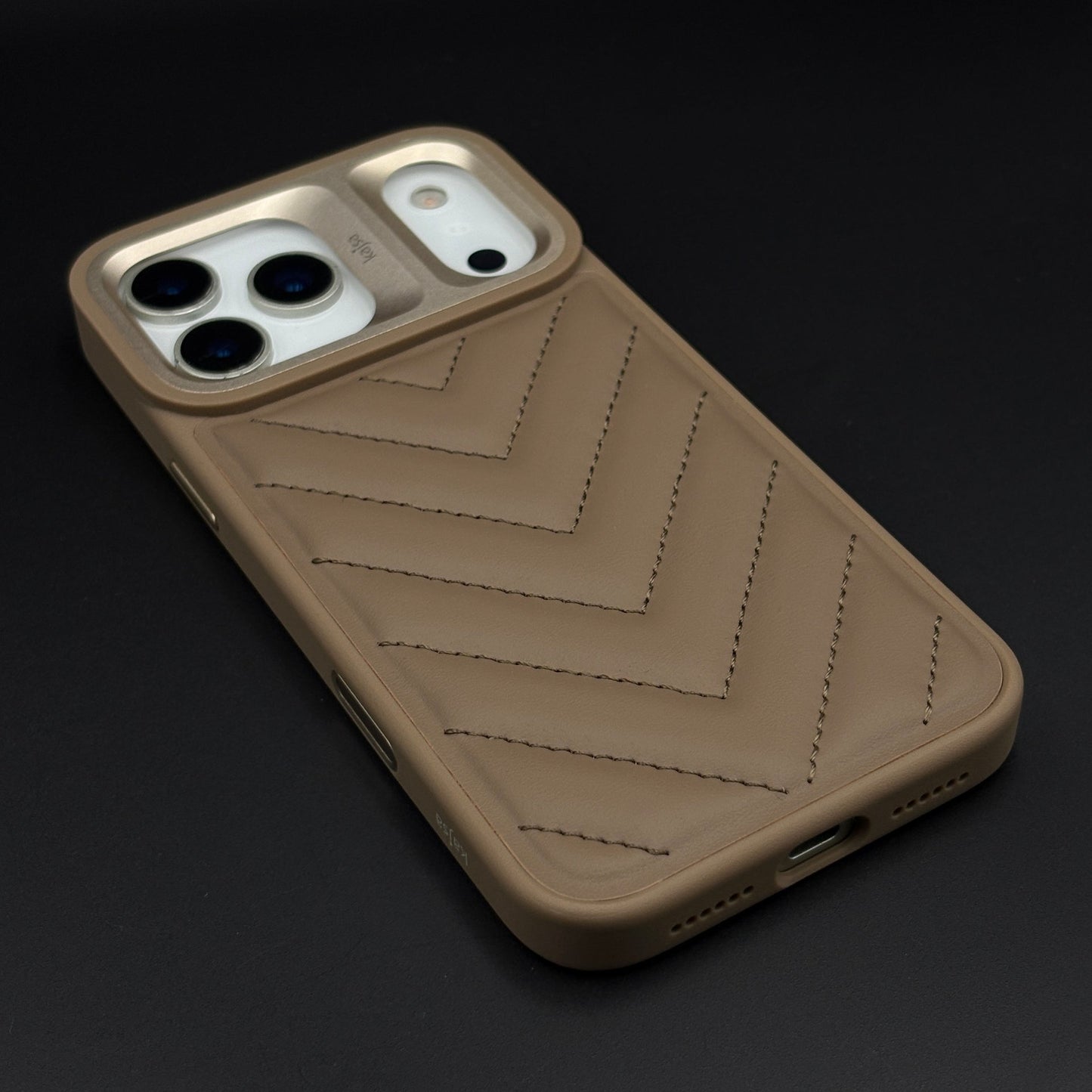 Puffer Quilted Mobile Case Cover with AI Button for iPhone 17 Series