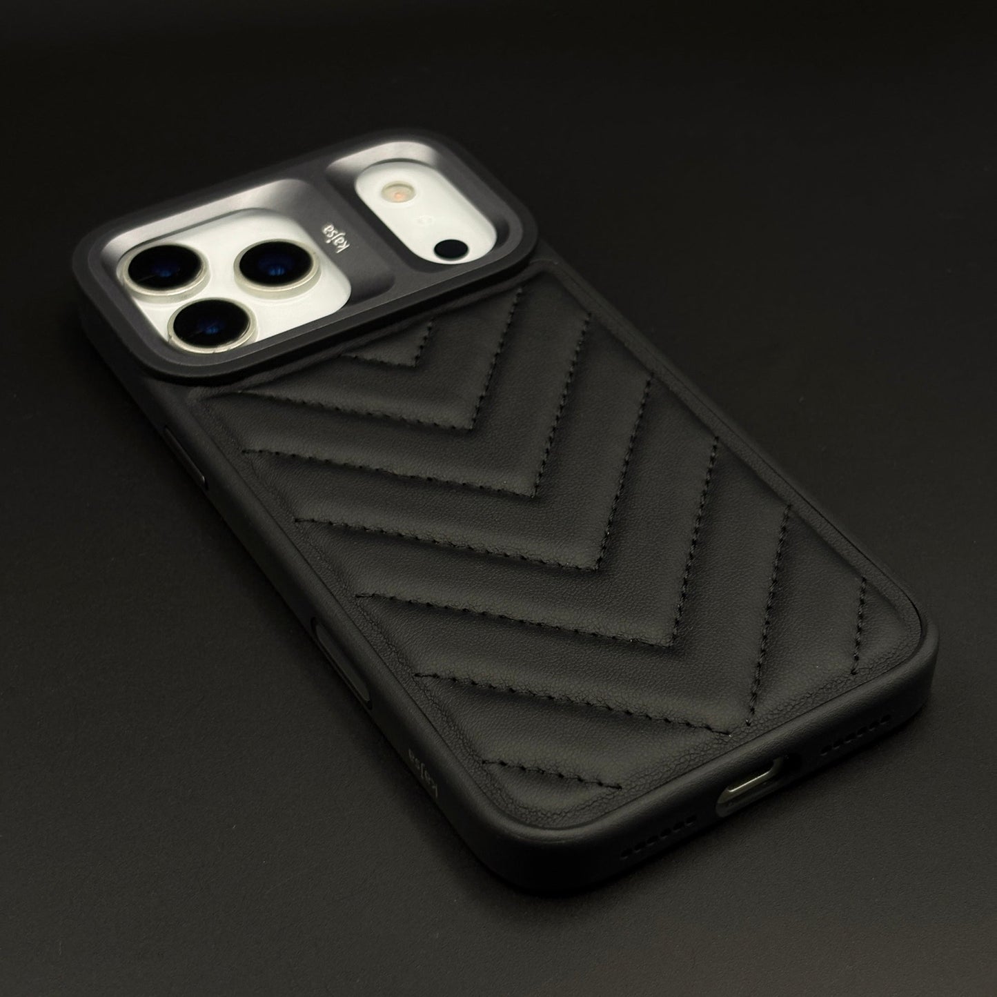 Puffer Quilted Mobile Case Cover with AI Button for iPhone 17 Series