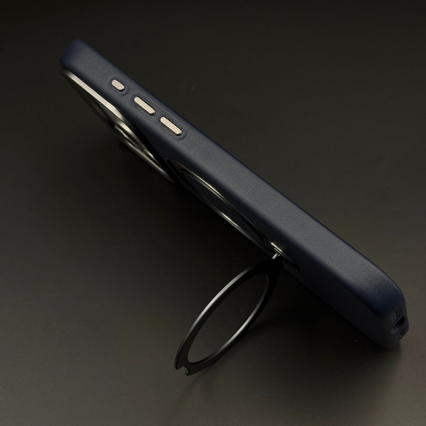 Genuine Leather Mobile Case Cover with 360° Rotating Stand & MagSafe for iPhone 17 Series