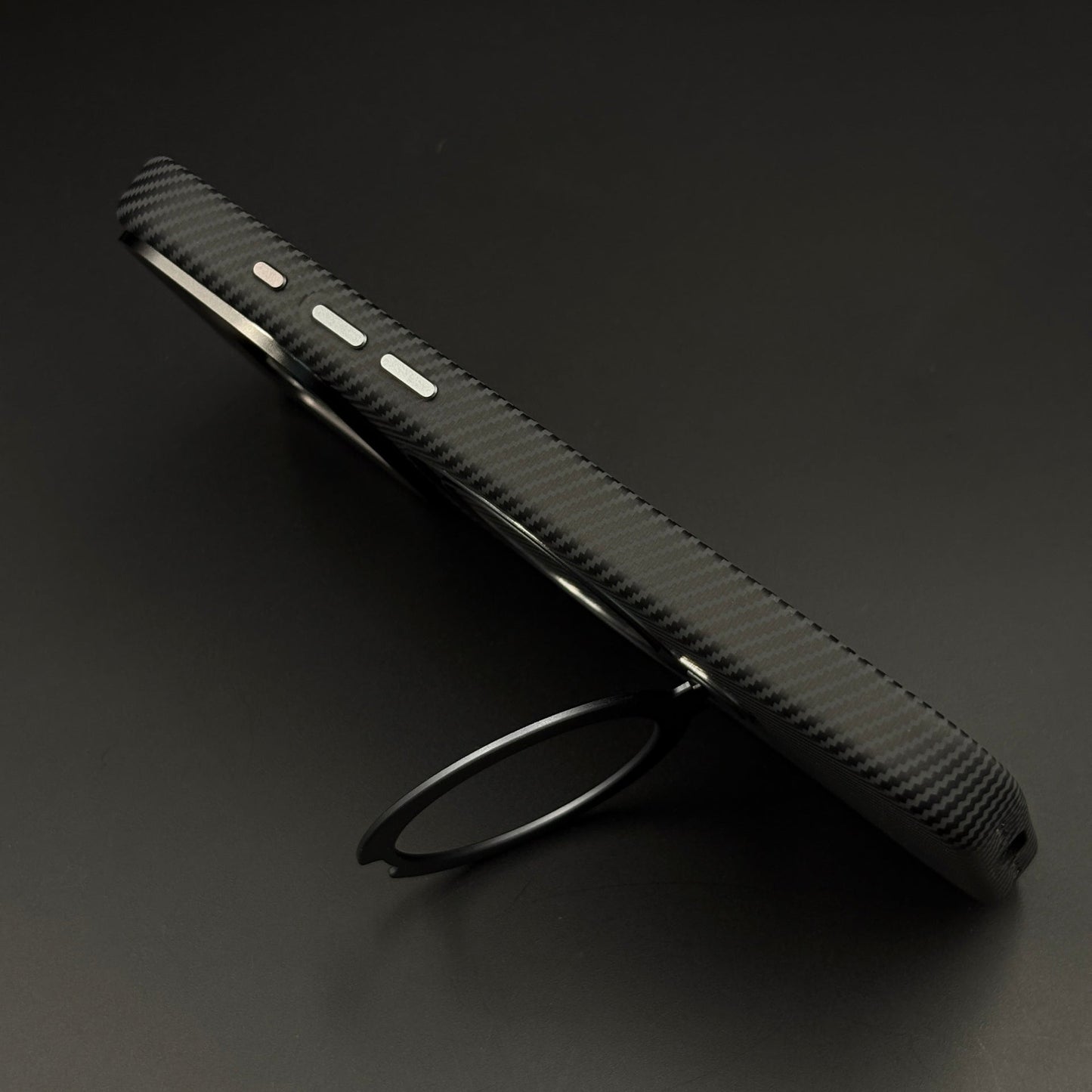Carbon Fibre Case with Rotating Stand & MagSafe for iPhone 17 Series | Protective Cover