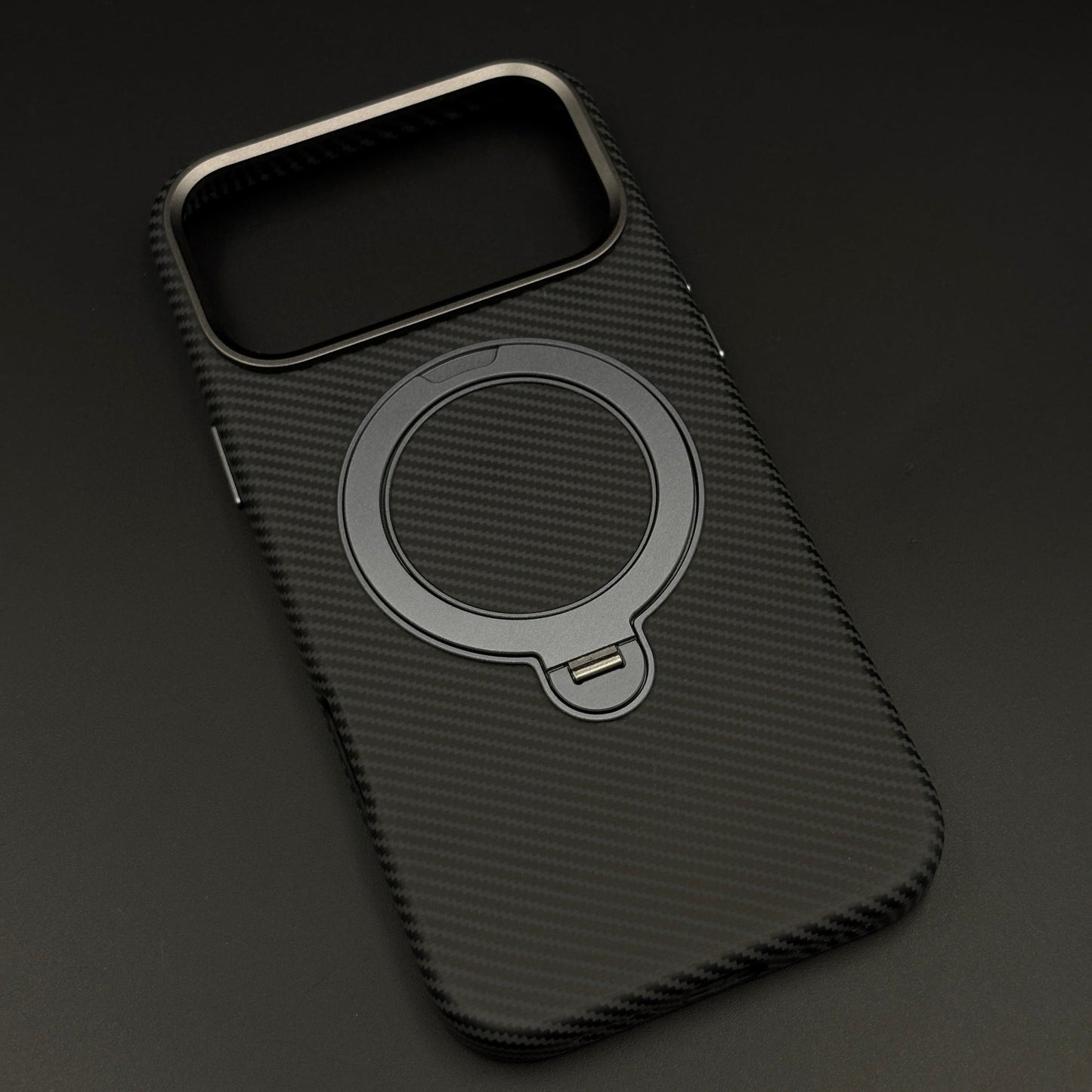 Carbon Fibre Case with Rotating Stand & MagSafe for iPhone 17 Series | Protective Cover