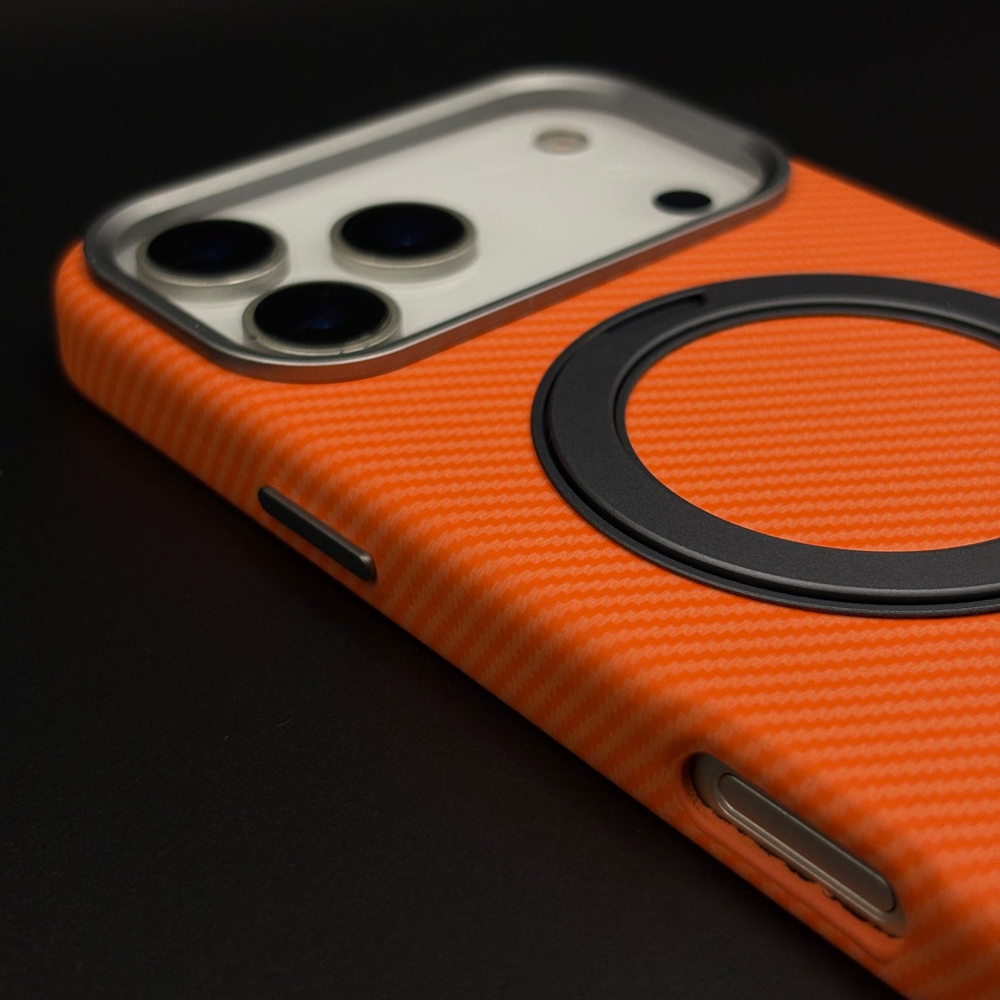 Carbon Fibre Case with Rotating Stand & MagSafe for iPhone 17 Series | Protective Cover