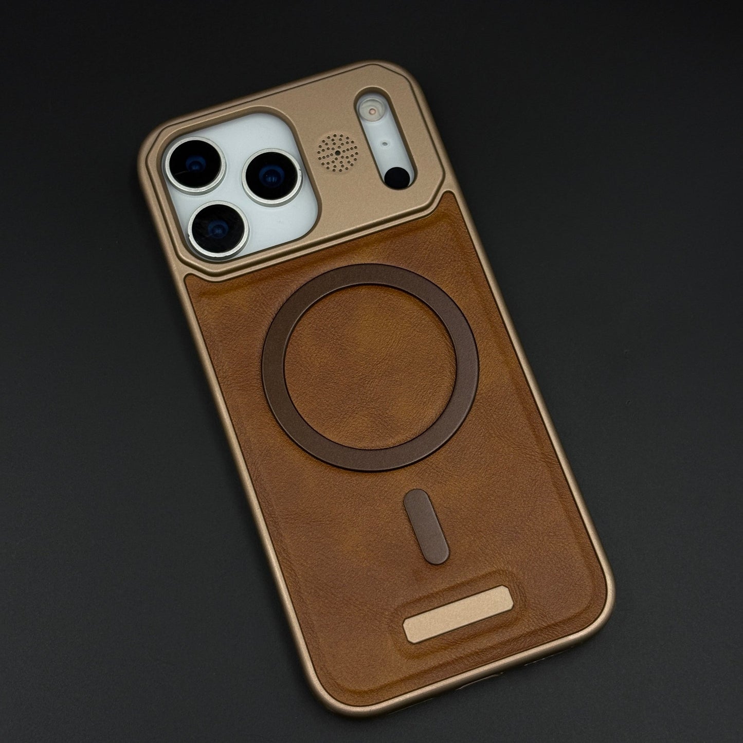Luxury Leather MagSafe Case for iPhone 17 Series | AeroFlex Hard Borderless Design