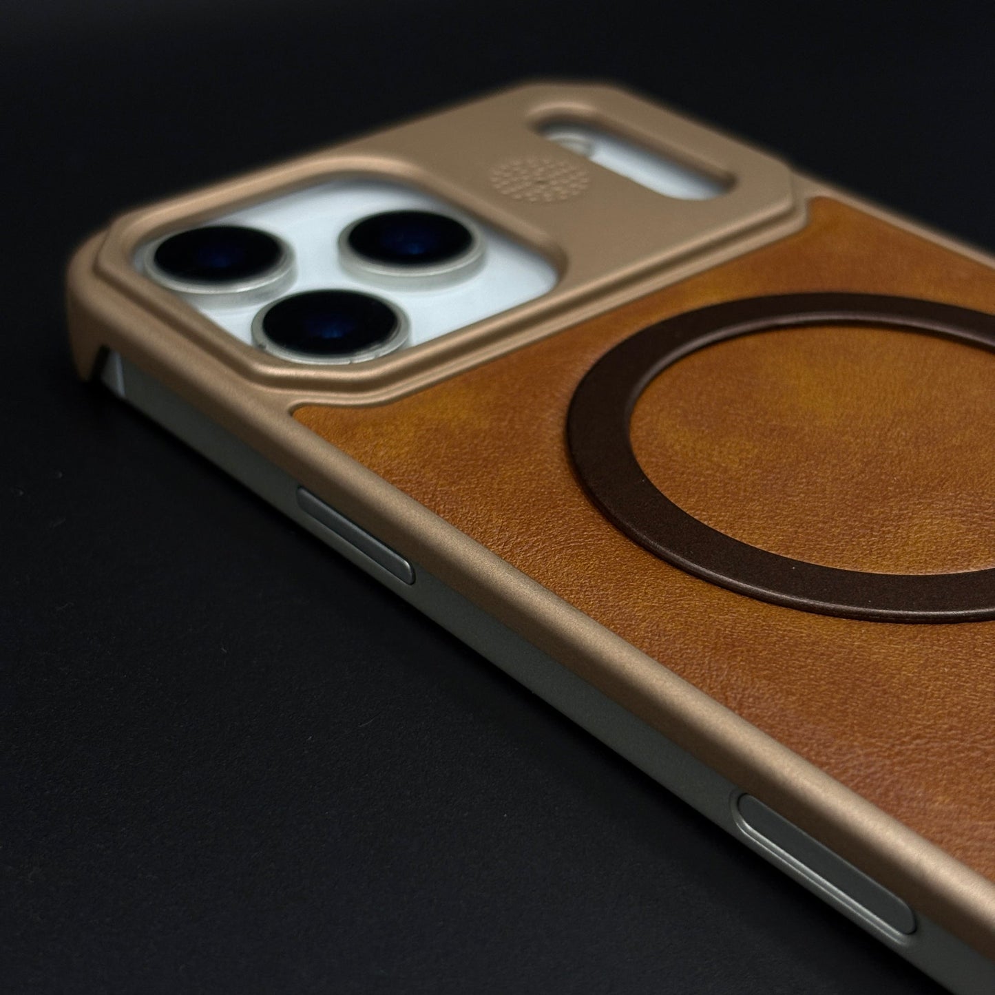 Luxury Leather MagSafe Case for iPhone 17 Series | AeroFlex Hard Borderless Design