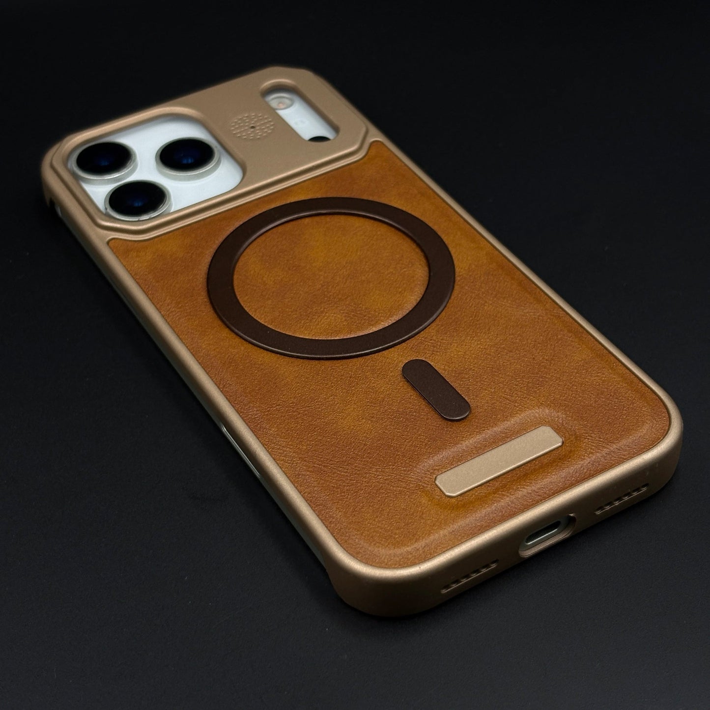Luxury Leather MagSafe Case for iPhone 17 Series | AeroFlex Hard Borderless Design