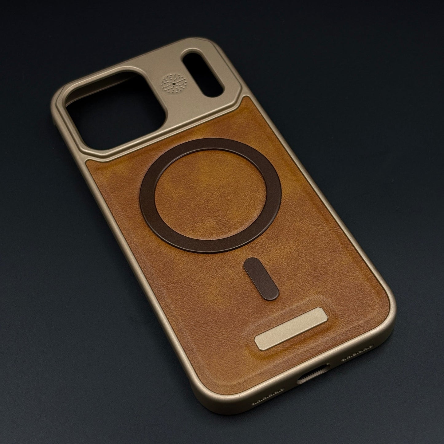 Luxury Leather MagSafe Case for iPhone 17 Series | AeroFlex Hard Borderless Design