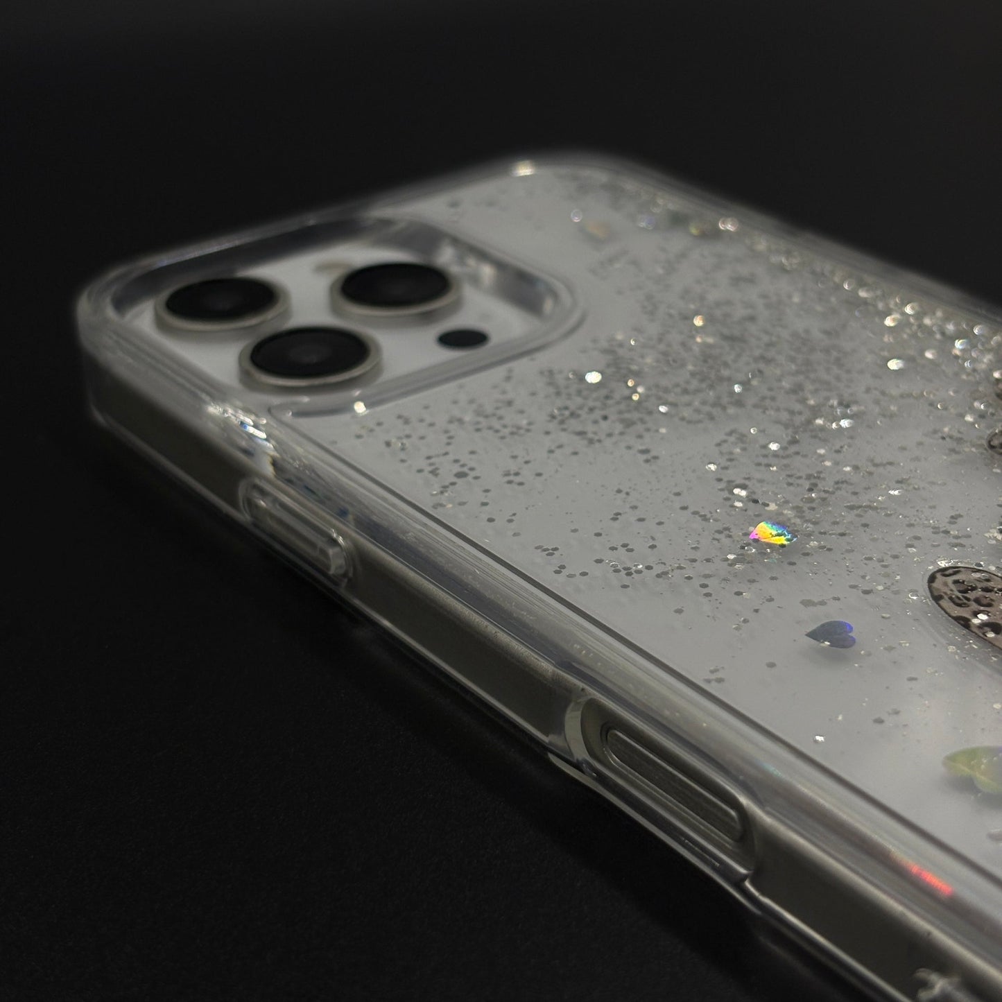 Floating Glitter Sparkle Strap Holder Case Cover for iPhone