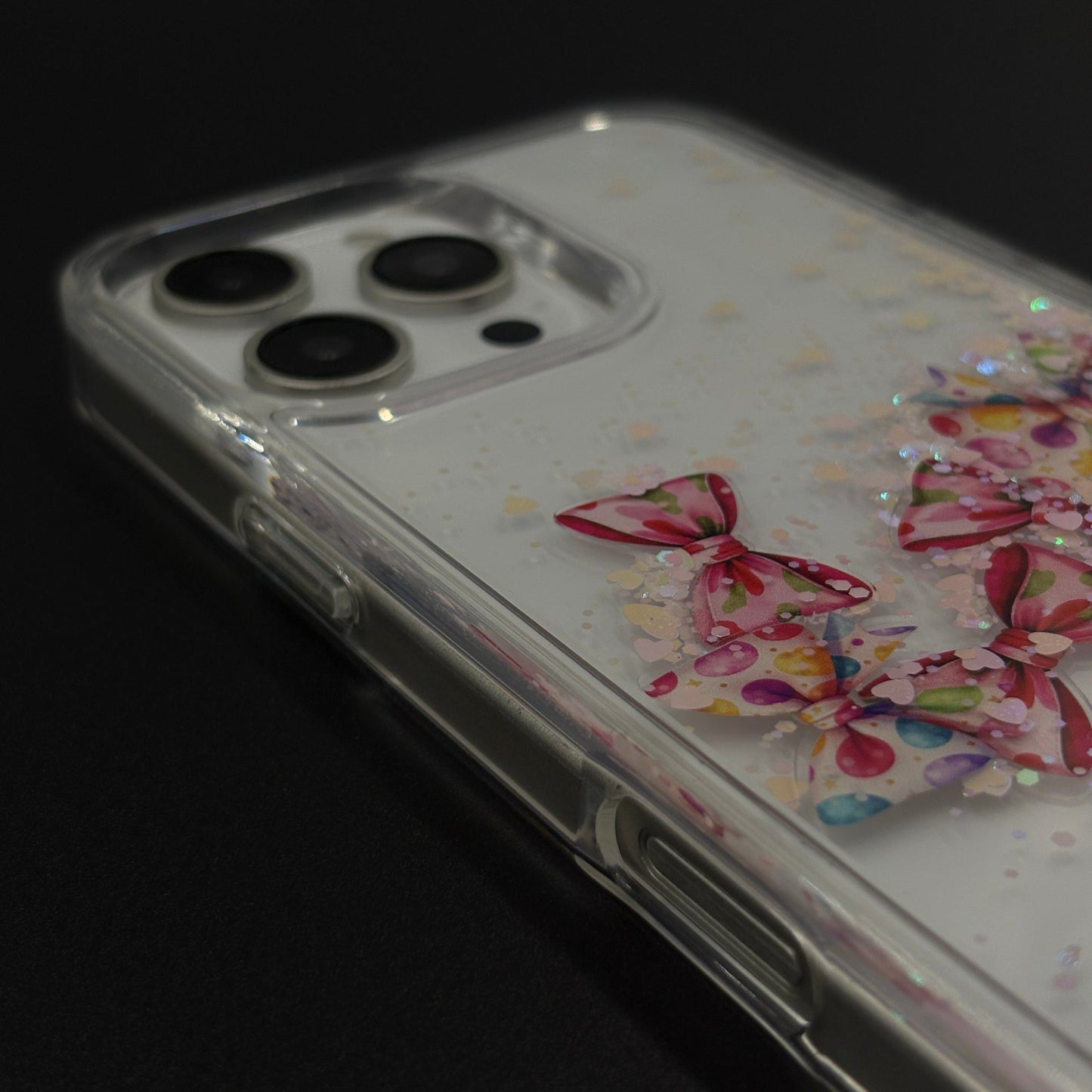 Floating Glitter Sparkle Strap Holder Case Cover for iPhone